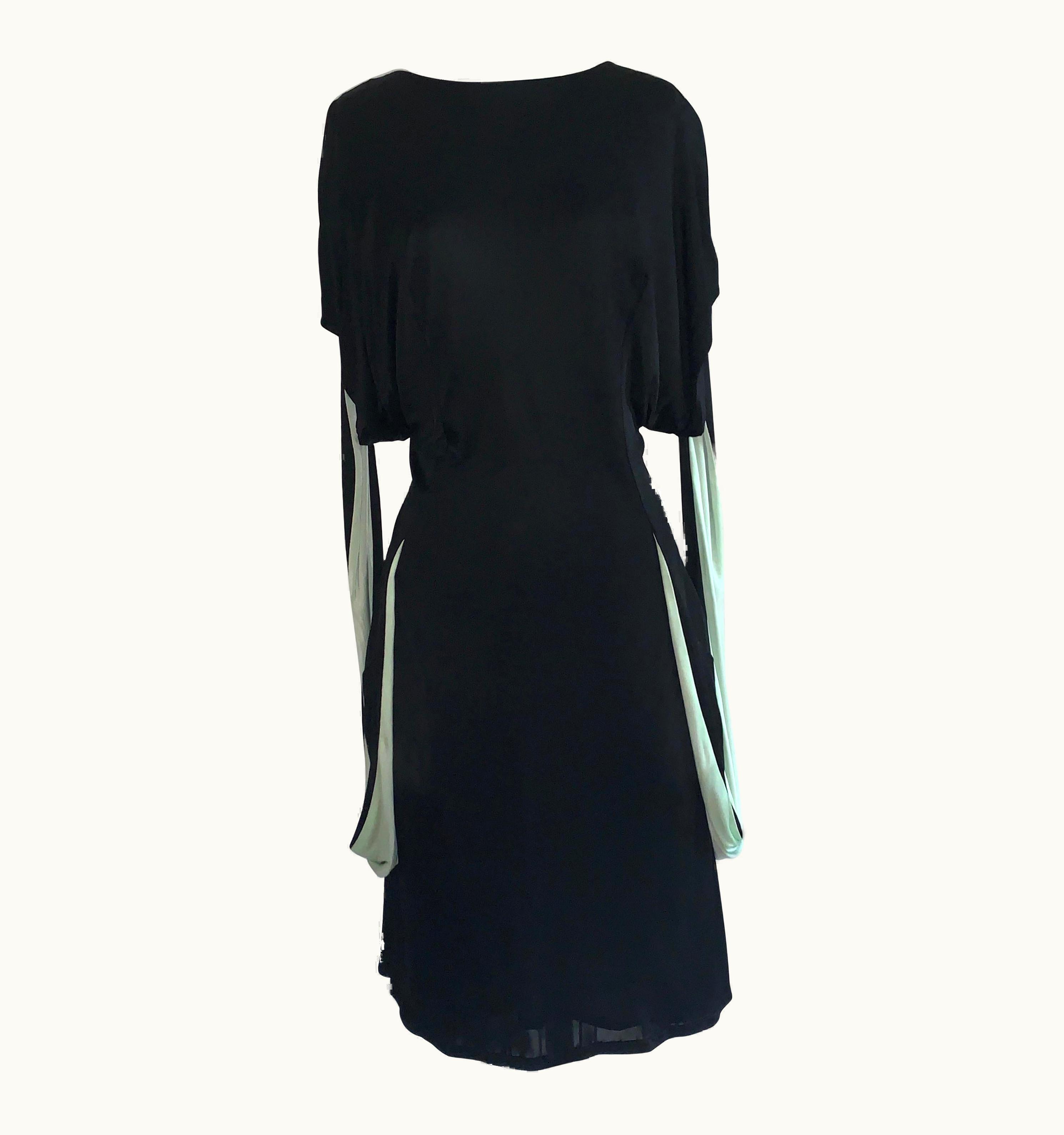 Alexander McQueen Unworn Alexander Mcqueen 2008 Black Jersey Draped Strap Dress