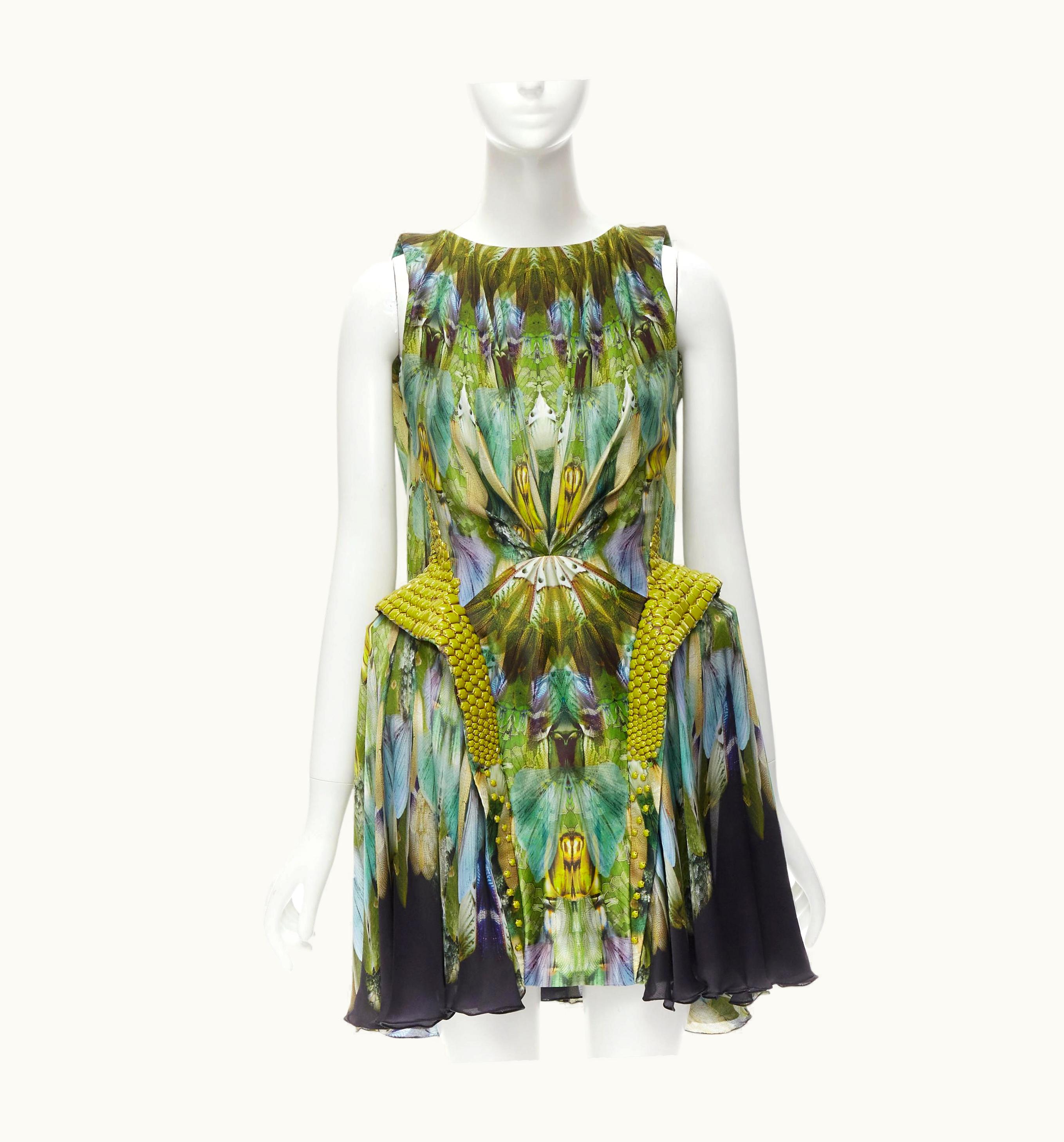 Alexander McQueen Alexander Mcqueen 2010 Runway Platos Atlantis Green Embellished Dress UZ0607713