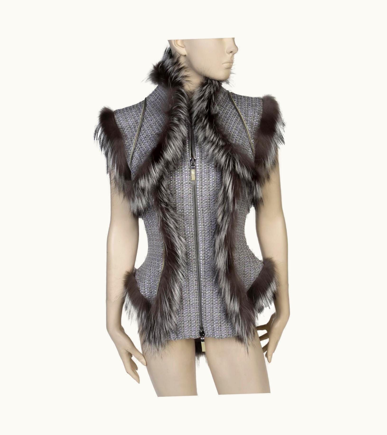 Alexander McQueen 2011 Alexander McQueen Fur Trim Jacket