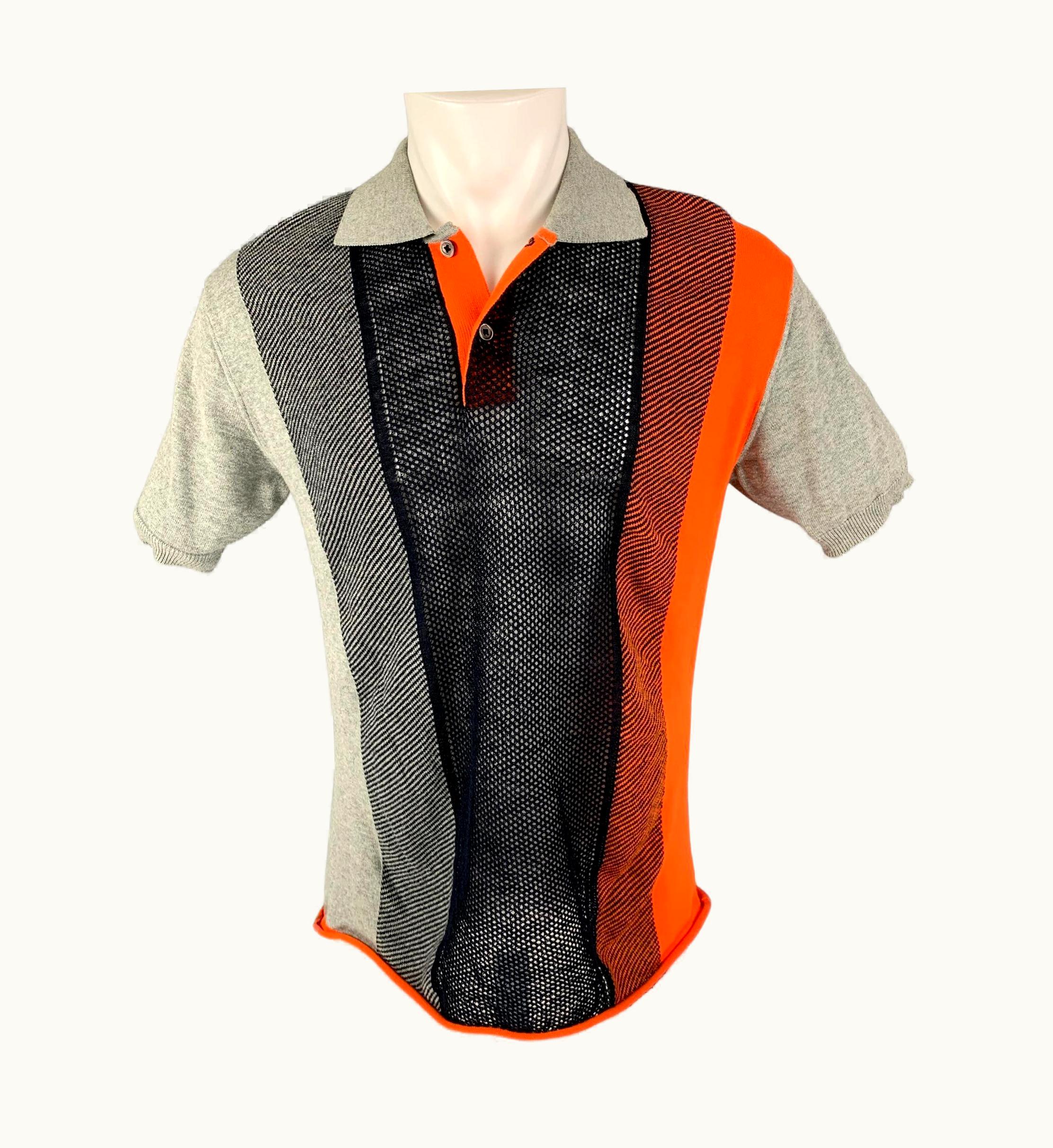 Junya Watanabe Junya Watanabe Grey Orange Knitted Not Listed Polo