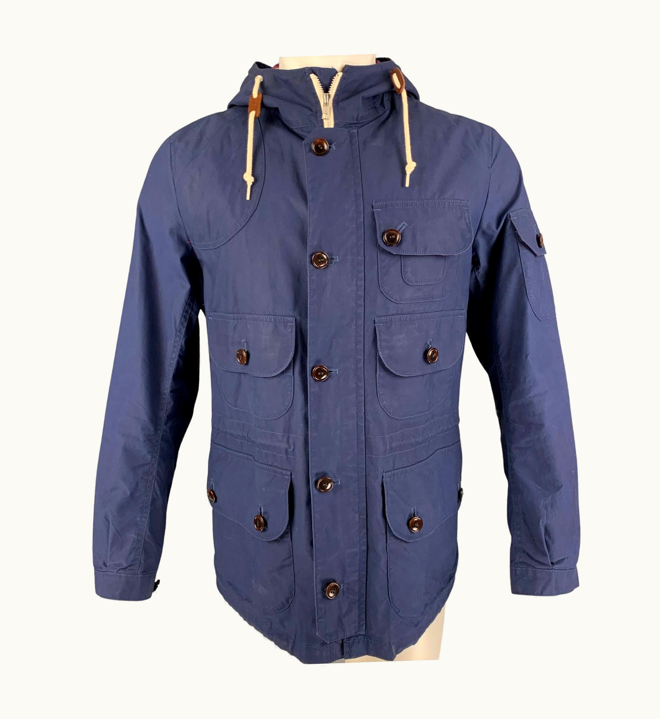 Junya Watanabe Junya Watanabe Navy Brown Coated Canvas Nautical Jacket