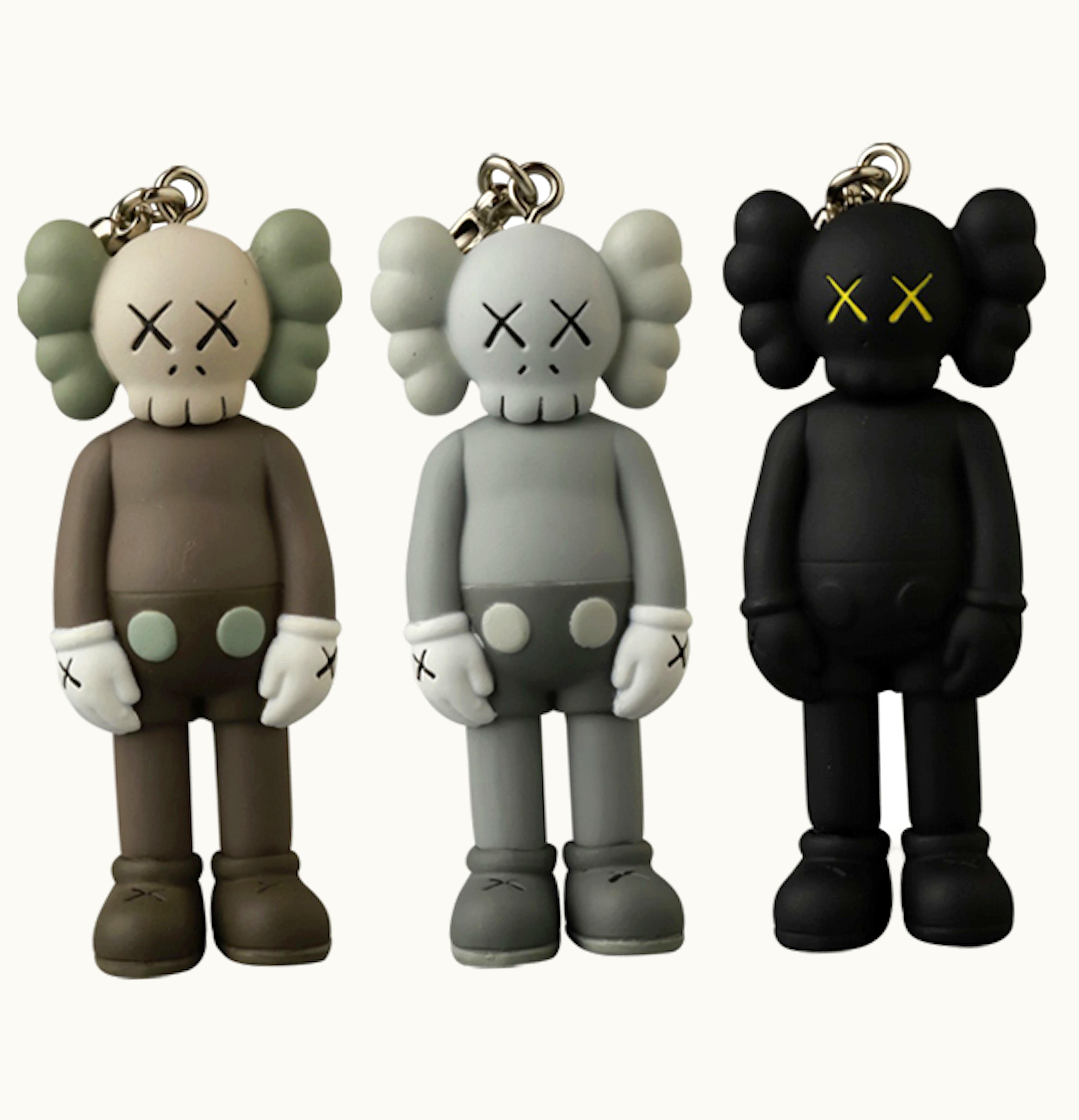 KAWS KAWS Tokyo First Companion Keychain Set 2021 Black Brown Grey