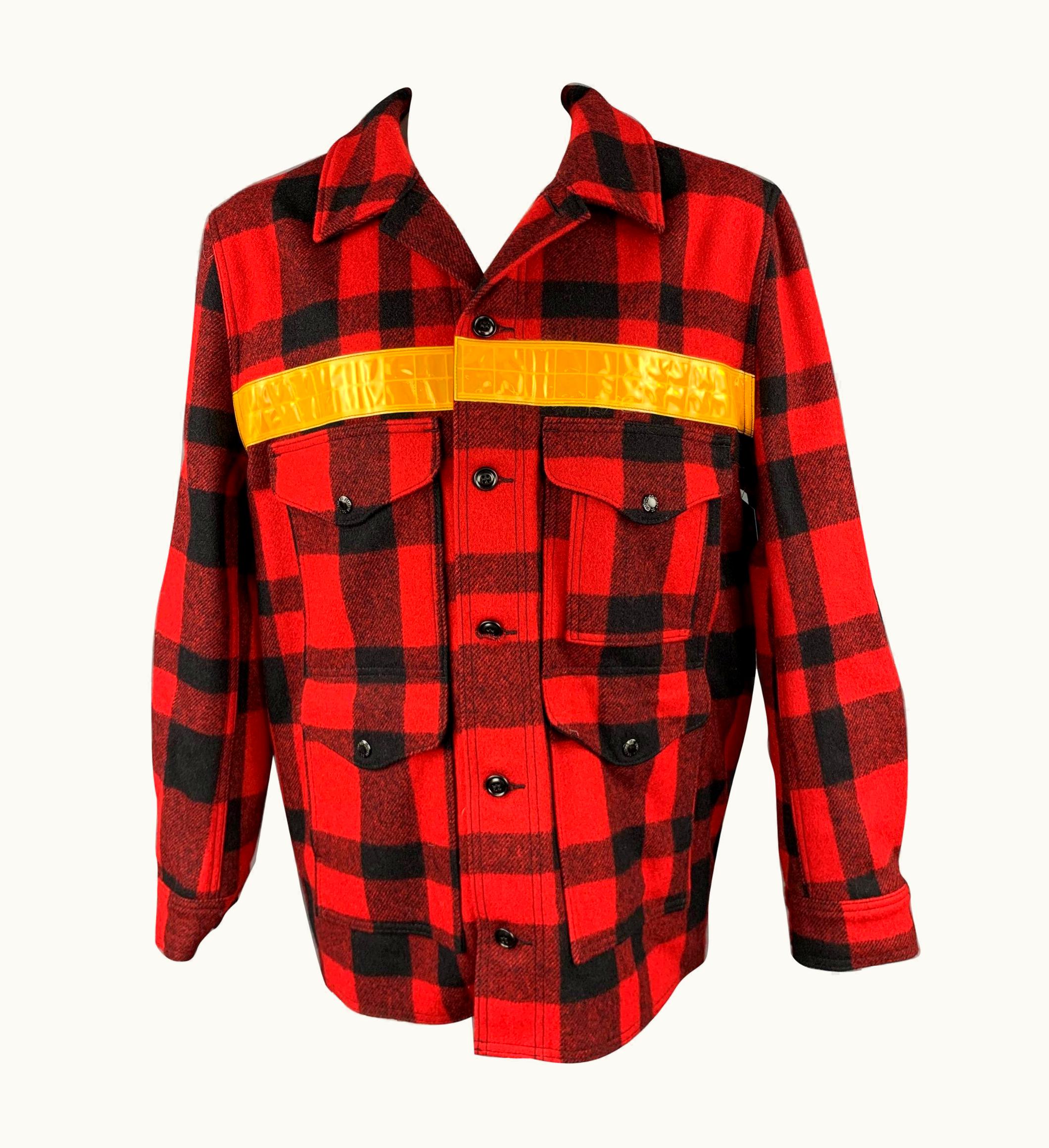 Junya Watanabe Junya Watanabe Filson Red & Black Buffalo Plaid Wool Jacket