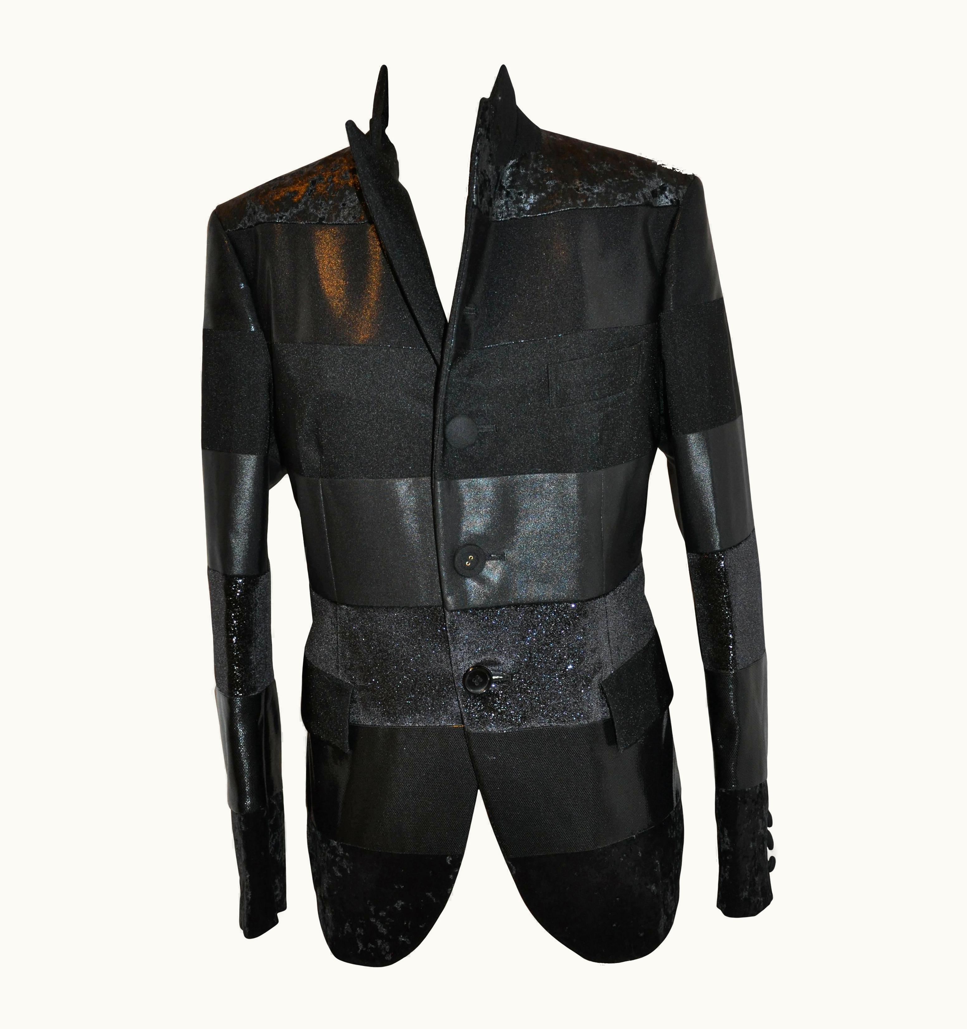 Comme Des Garçons Junya Watanabe 'Comme Des Garcons' Black Multi-Textured Evening Jacket