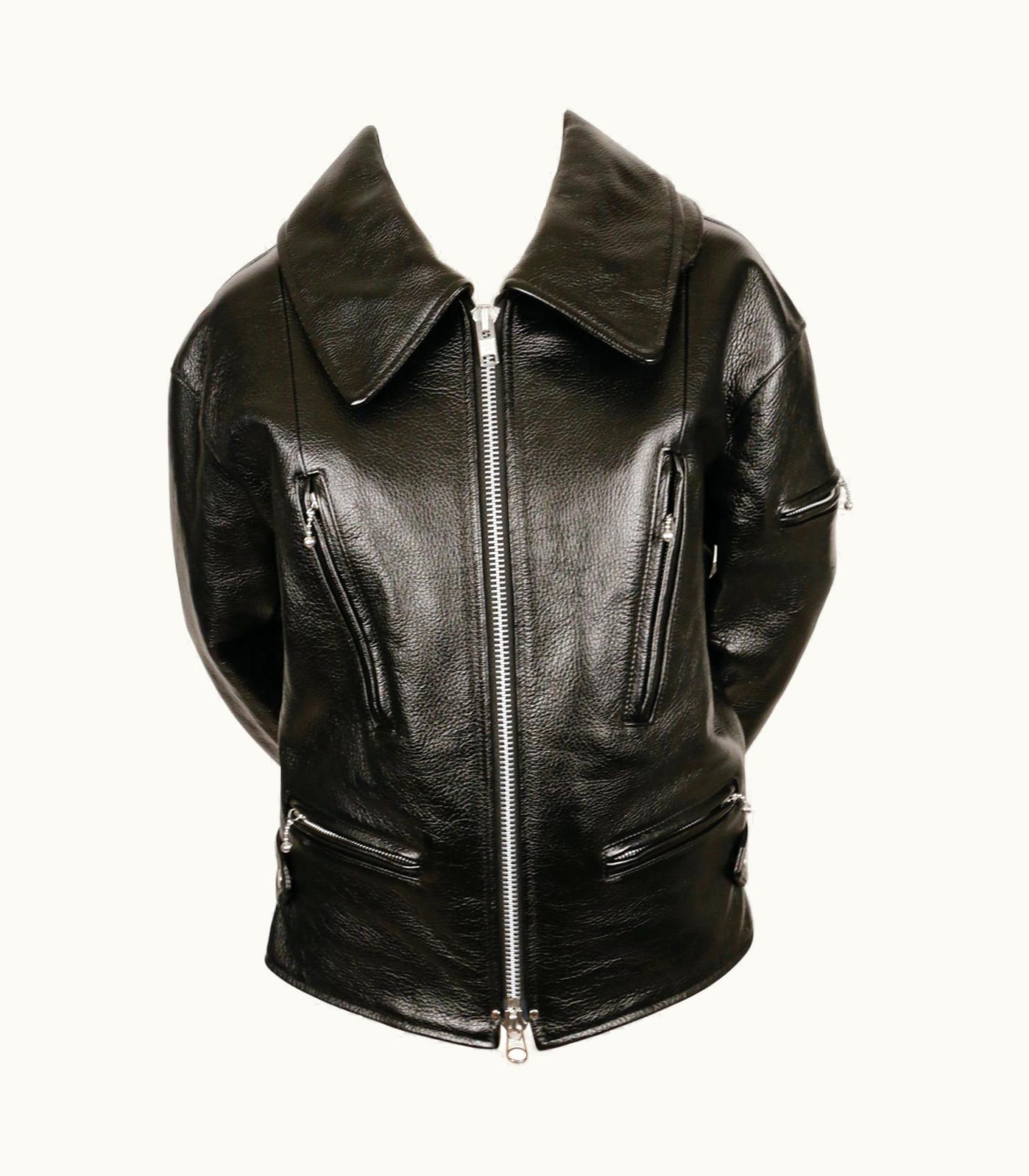 Comme Des Garçons Junya Watanabe Comme Des Garcons Leather Jacket With Portrait Collar - New