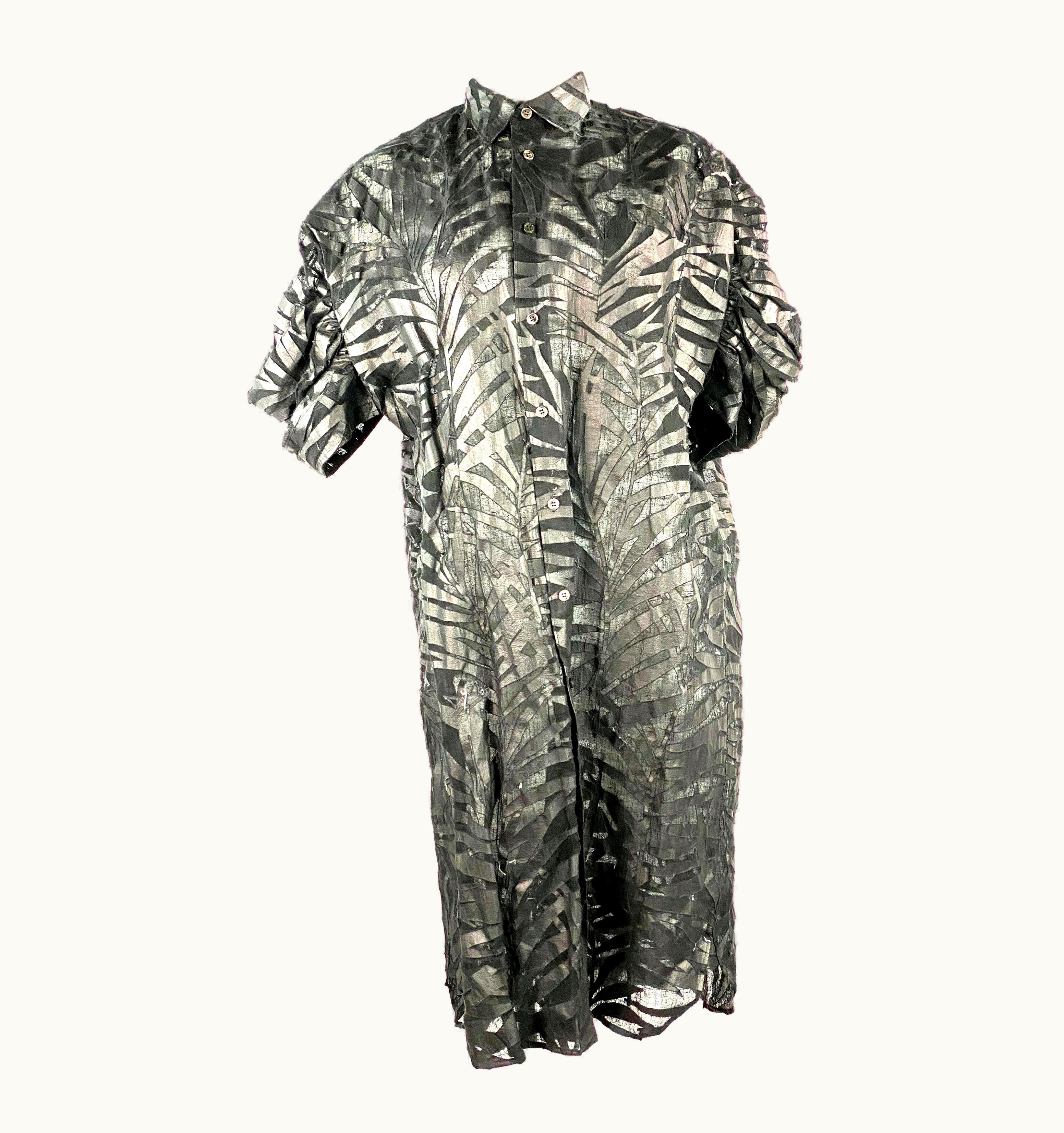 Comme Des Garçons Junya Wataname Comme Des Garcons Black Linen Shirt Dress