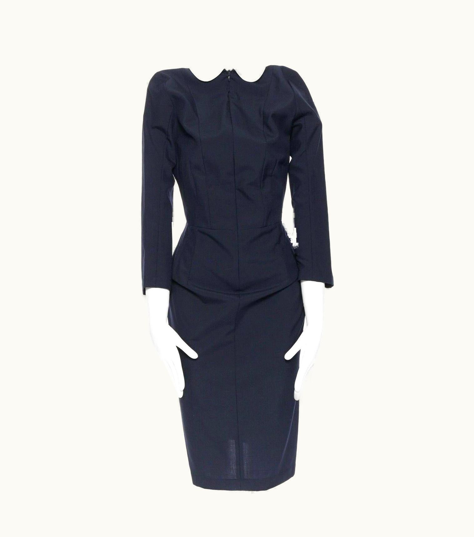 Junya Watanabe Runway Junya Watanabe Vintage S/S Body Structure Black Reversed Sheath Dress