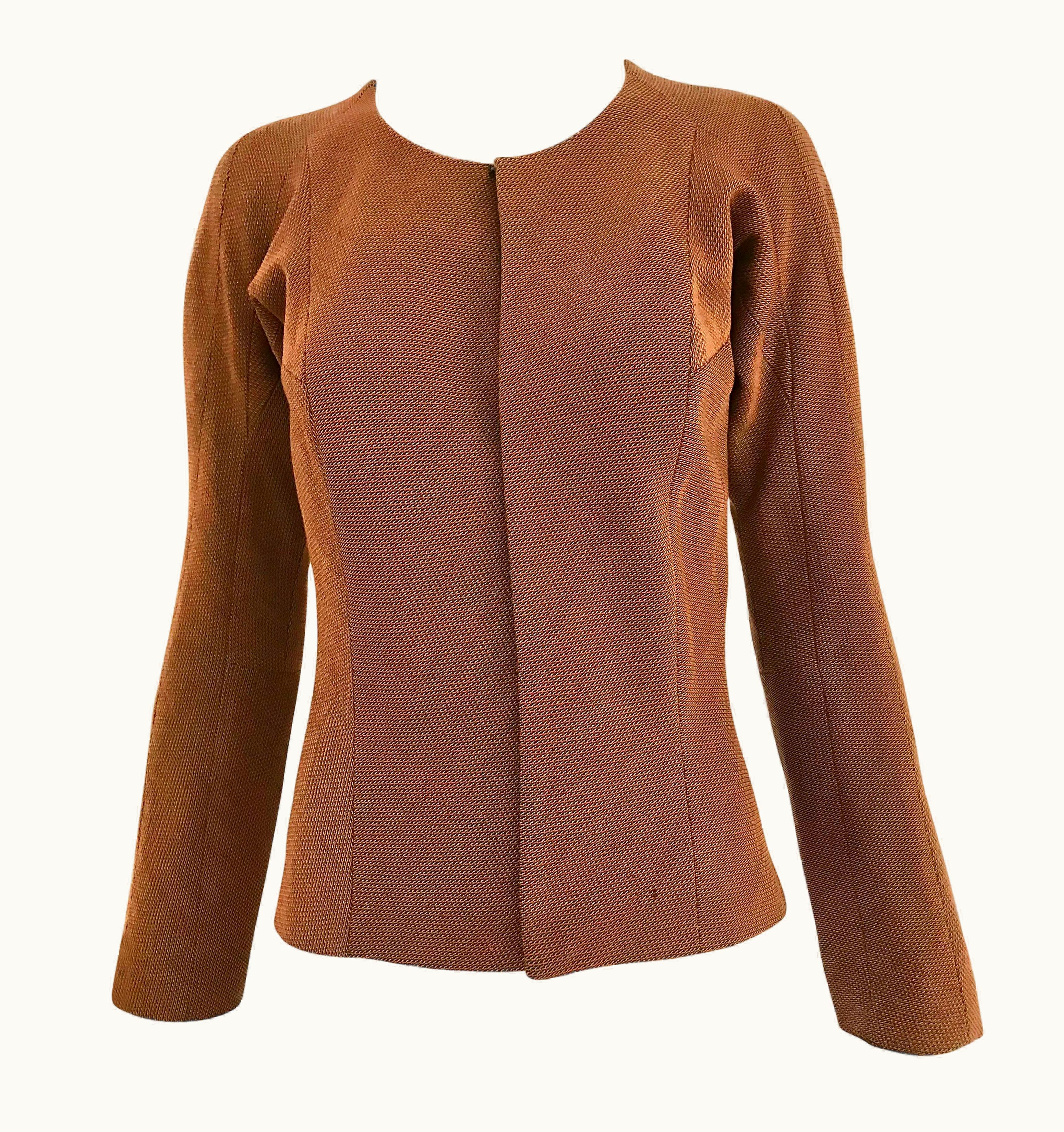 Junya Watanabe Junya Watanabe Burnt Orange Fitted Jacket