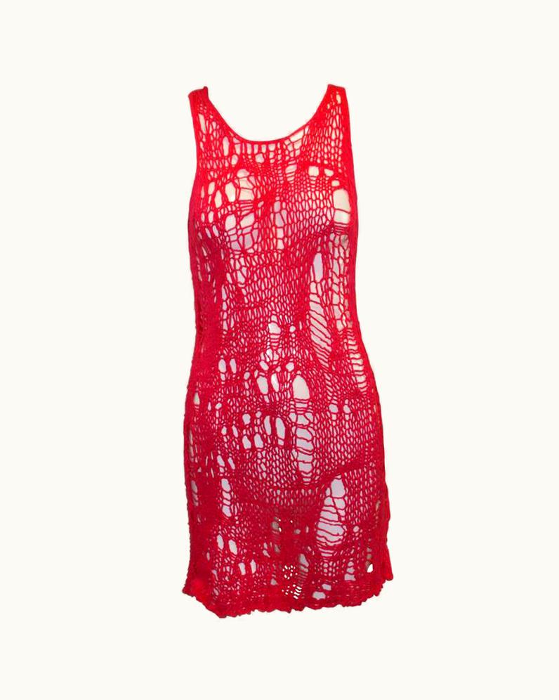 Comme Des Garçons 2001 Junya Watanabe Comme Des Garcons Shredded Pink Tank Dress