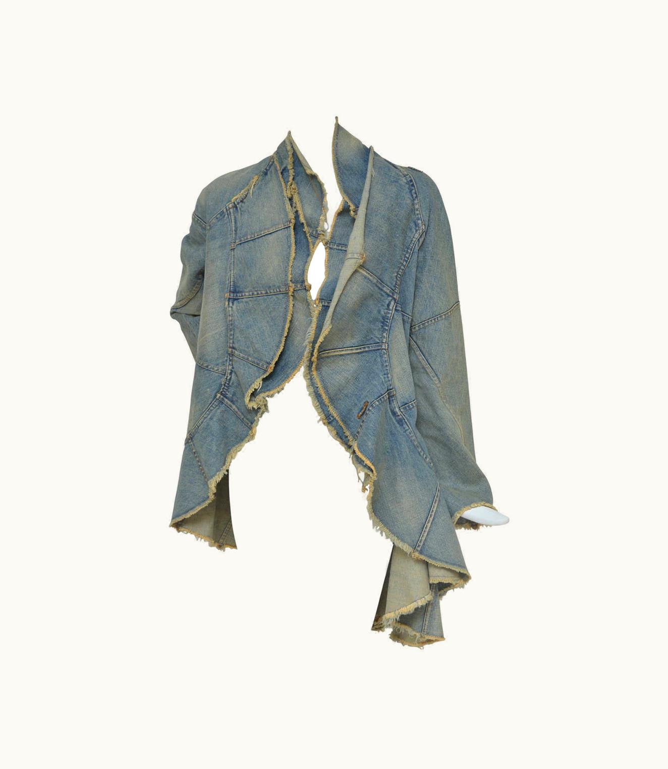 Comme Des Garçons Junya Watanabe Comme Des Garcons Distressed Denim Jacket Ad 2001