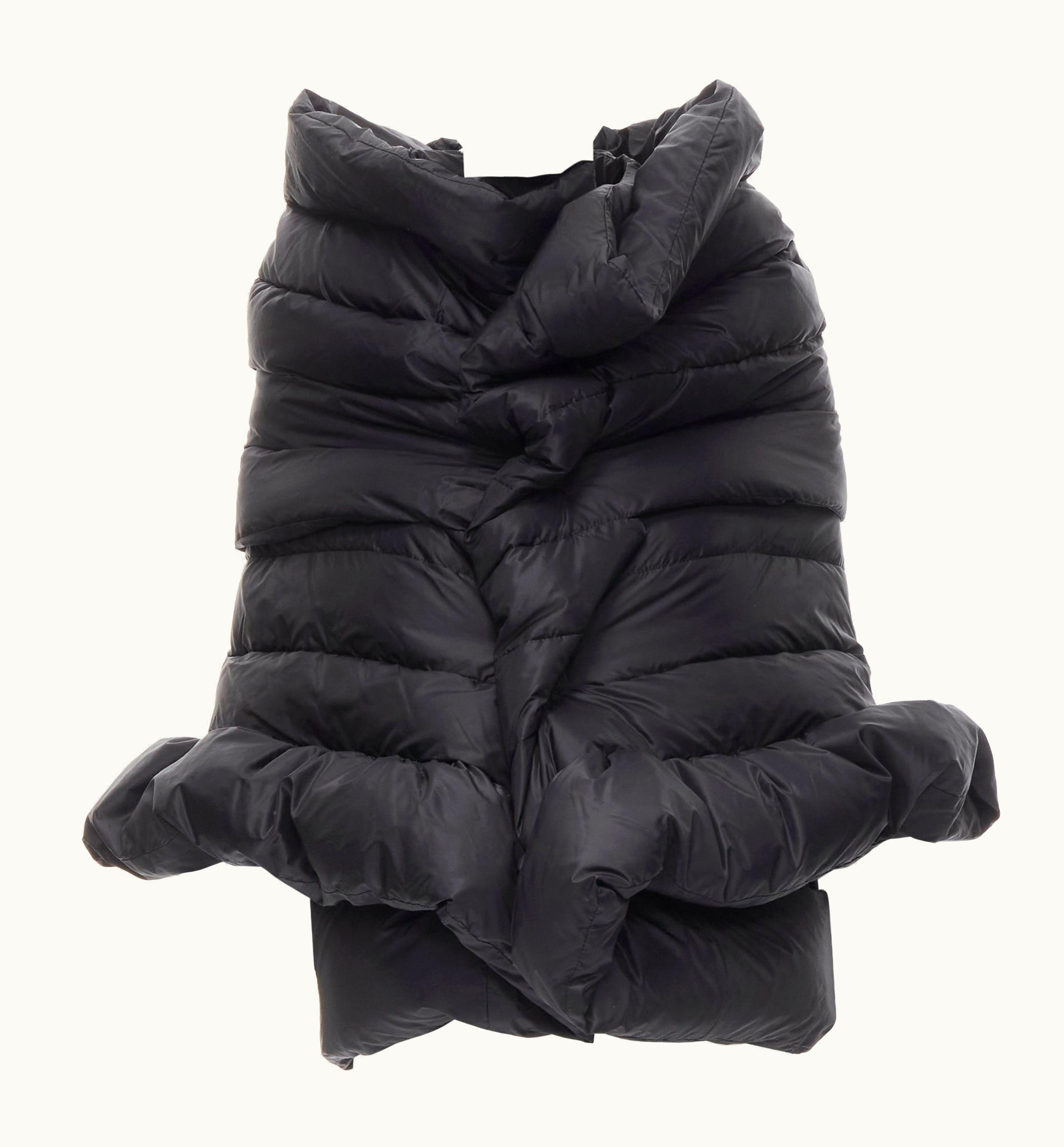 Junya Watanabe Junya Watanabe 2009 Black Nylon Down Puffer Wrap Cocoon Coat