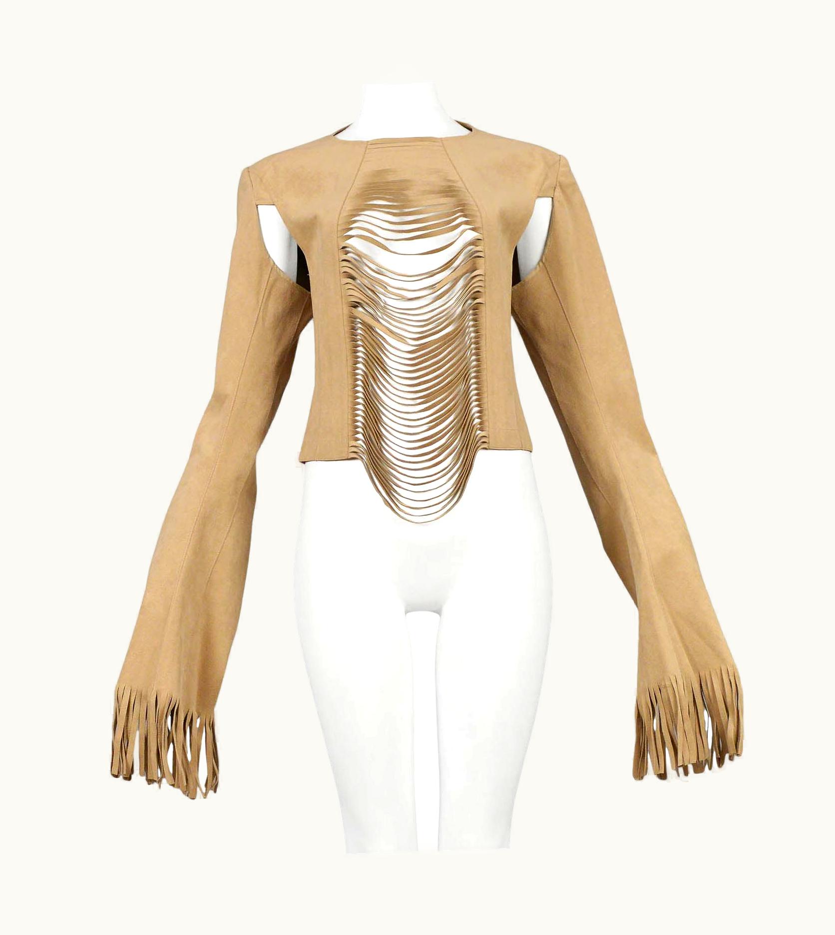 Junya Watanabe Junya Watanabe Hippie Beige Fringe Top 2014