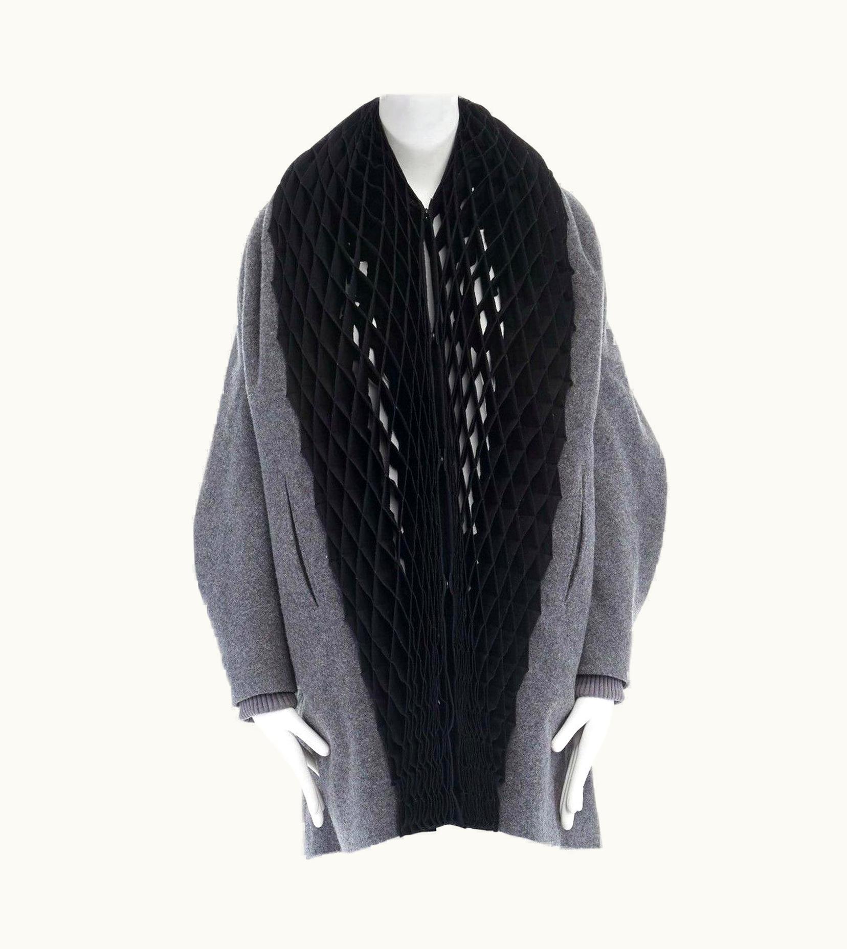 Junya Watanabe Runway Junya Watanabe AW15 Honeycomb Lantern Origami Oversized Coat