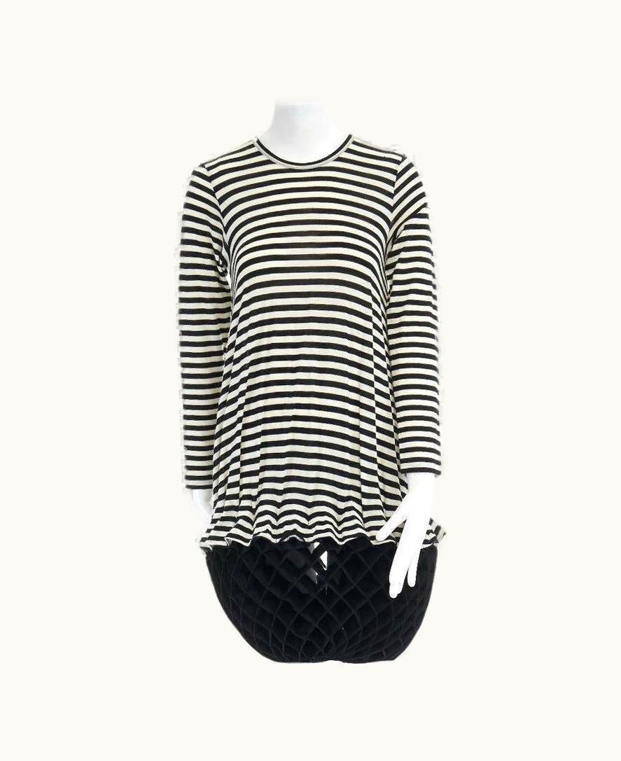 Junya Watanabe Junya Watanabe Cdg Runway Stripe Accordion Origami Bubble Skirt Romper