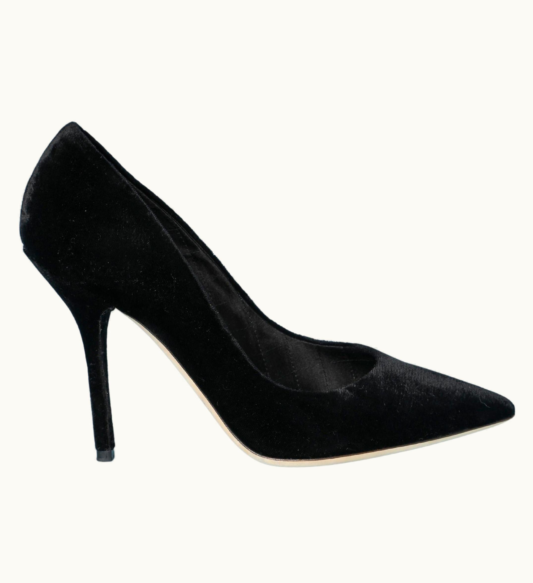 Dolce & Gabbana Black Velvet Pump Dolce & Gabbana