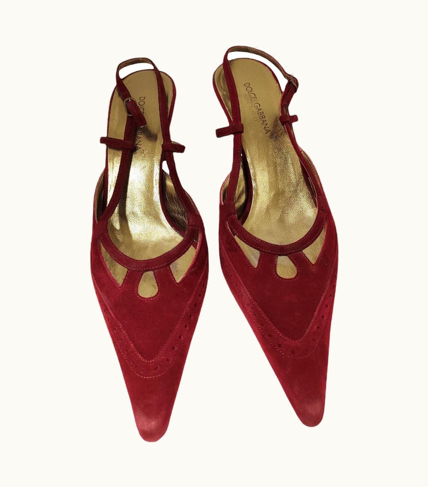 Dolce & Gabbana Dolce & Gabbana Bordeaux Suede Sandals Shoes