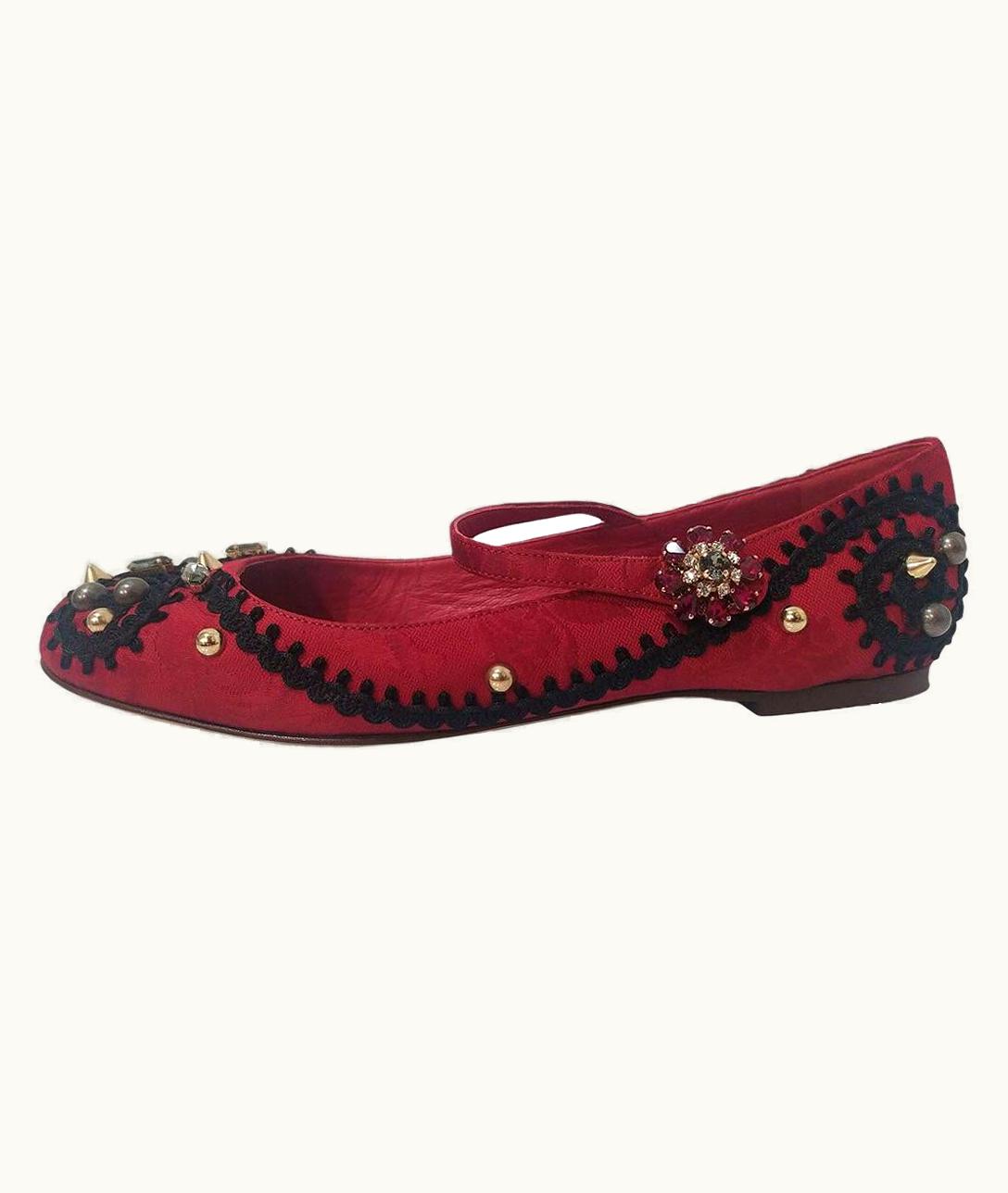 Dolce & Gabbana Dolce & Gabbana Rhinestones Ballerina Flat