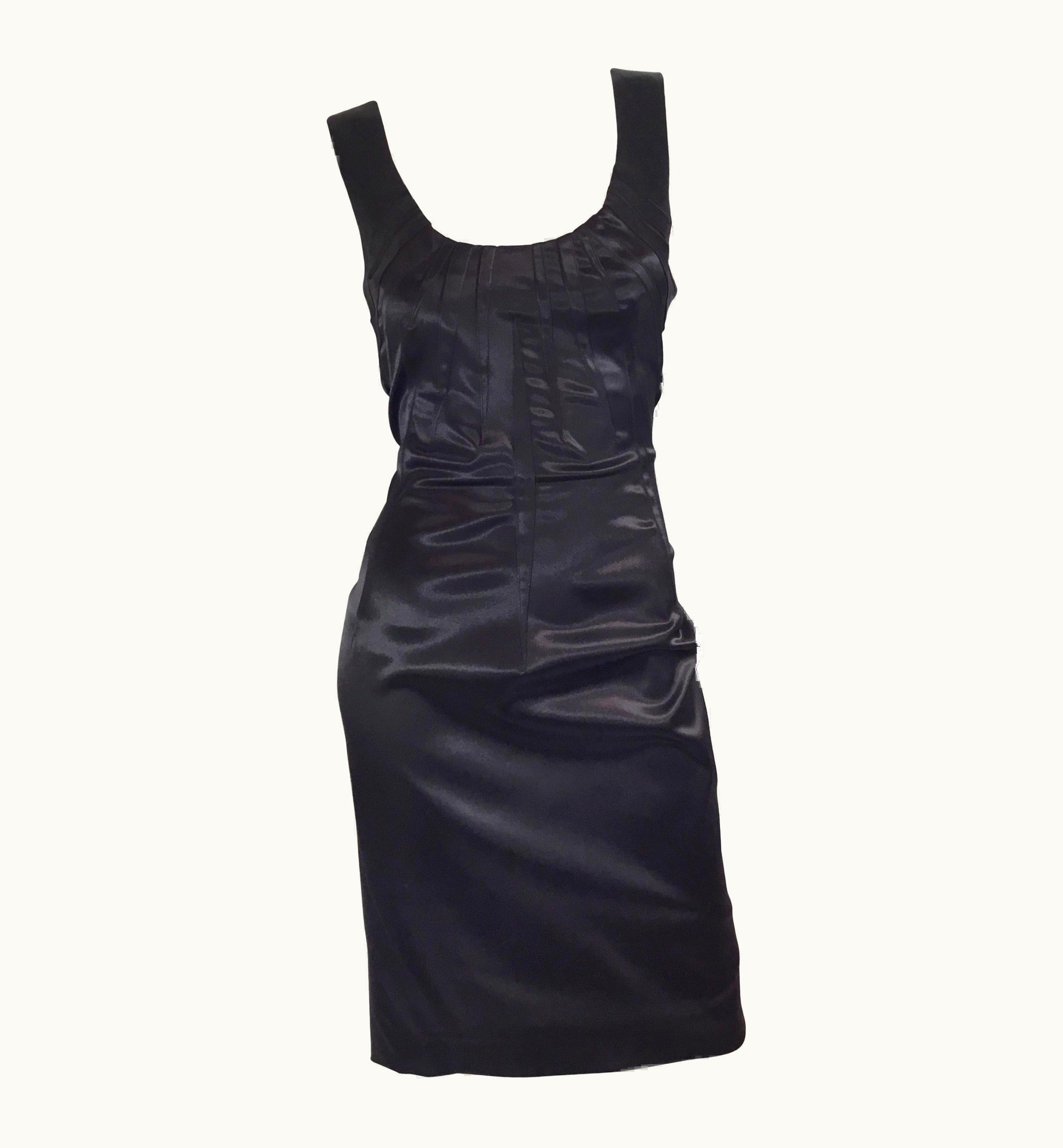 Dolce & Gabbana Dolce & Gabbana Brown Satin Evening Dress