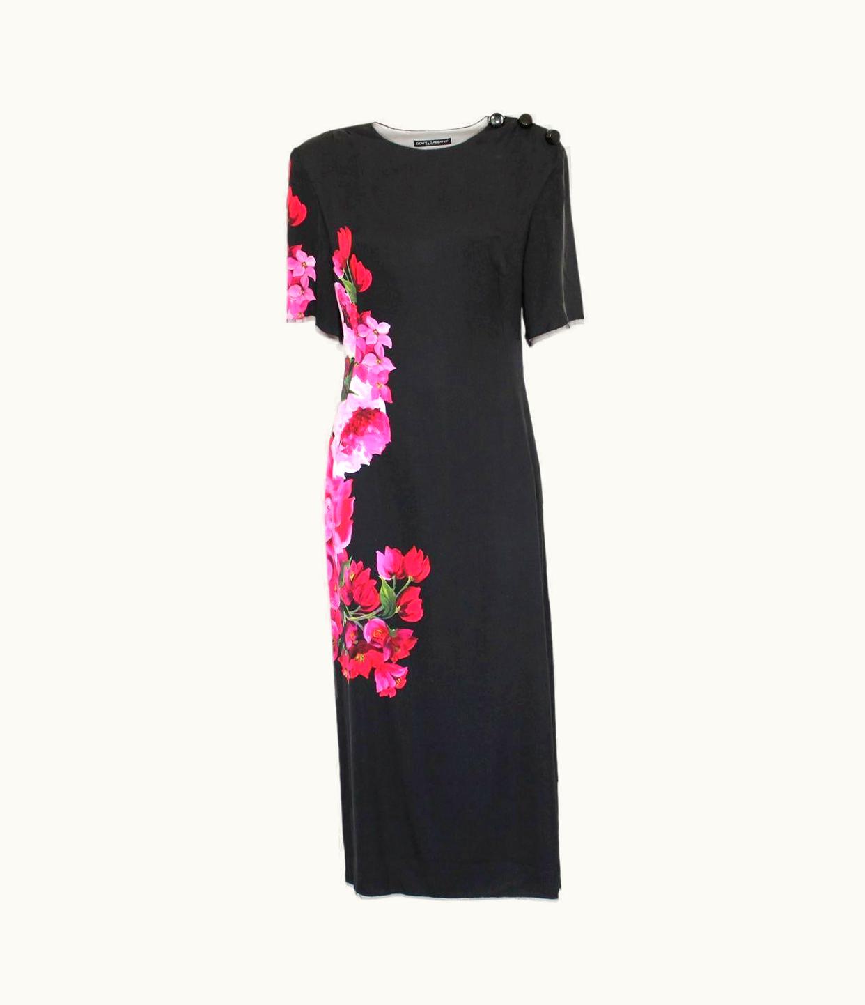 Dolce & Gabbana Dolce & Gabbana Long Silk Floral Dress