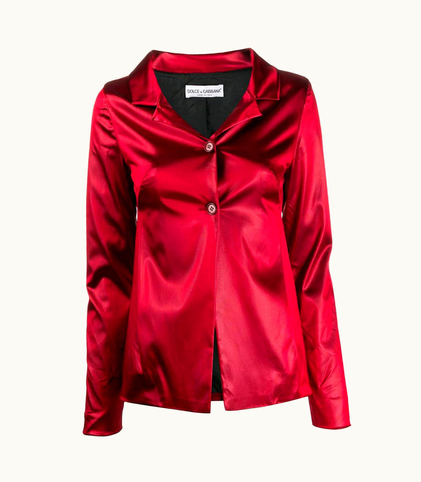 Dolce & Gabbana 1990s Dolce & Gabbana Iridescent Red Jacket