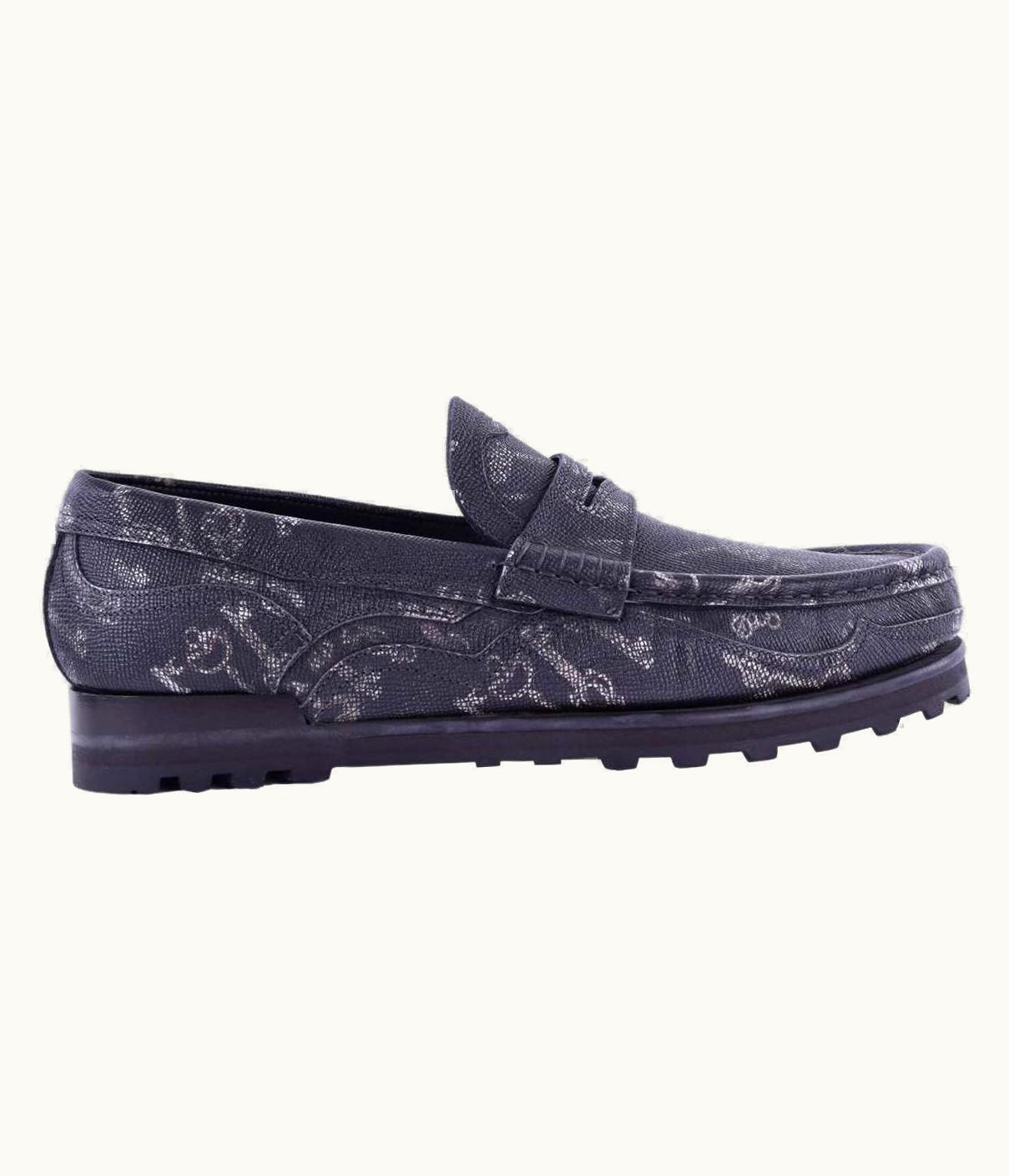 Dolce & Gabbana Dolce & Gabbana - Printed Moccasins Genova Black