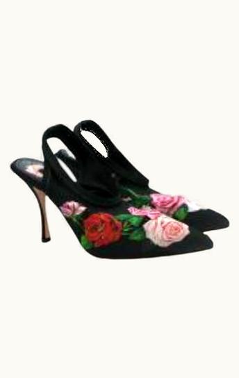Dolce & Gabbana Dolce & Gabbana Floral Stretch Slingback Sandals