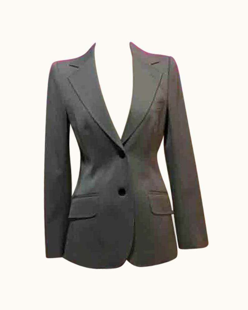 Dolce & Gabbana Dolce & Gabbana Gray Wool Gabardine Blazer