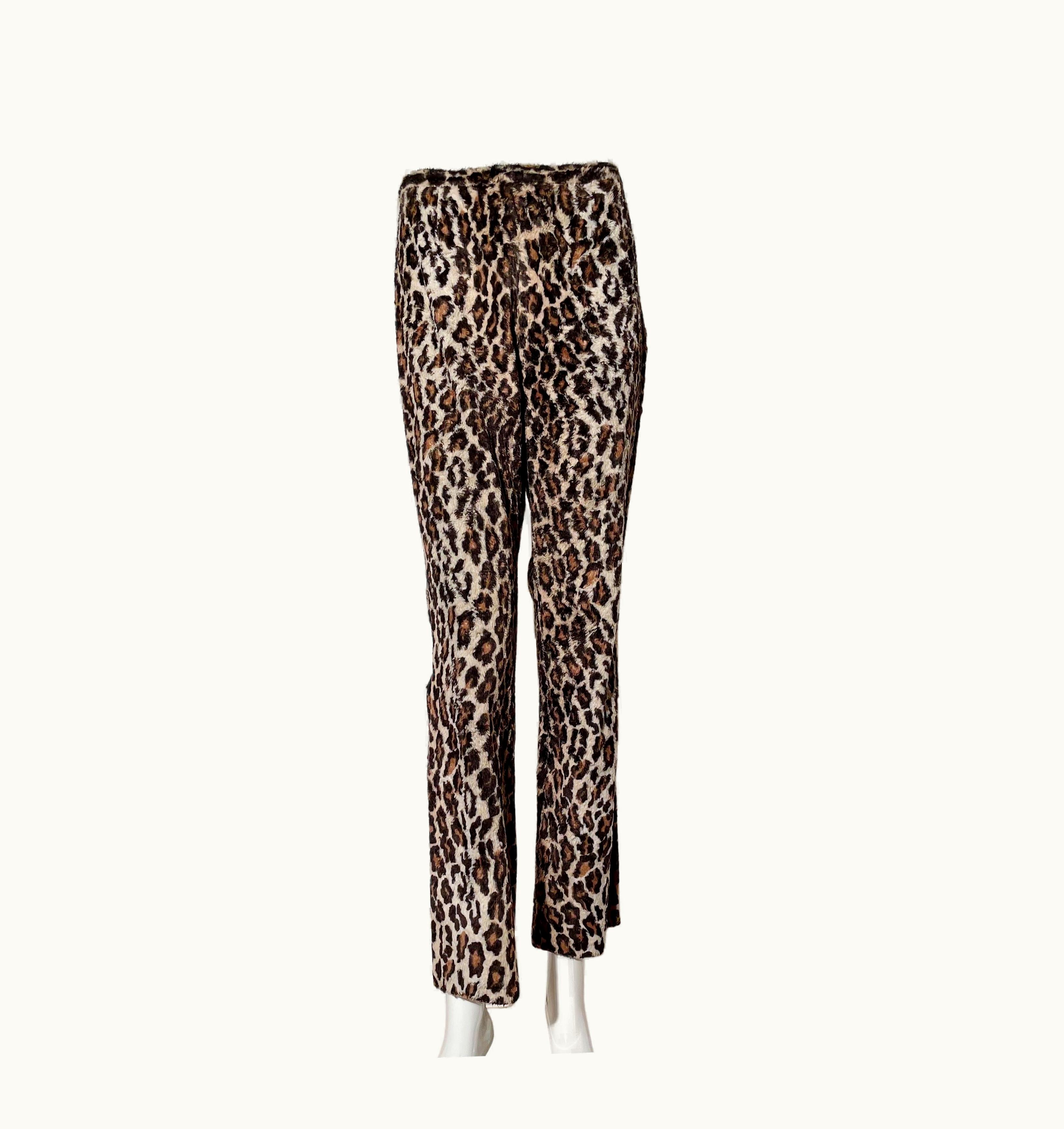 Dolce & Gabbana Dolce & Gabbana Fuzzy Leopard Print Pants