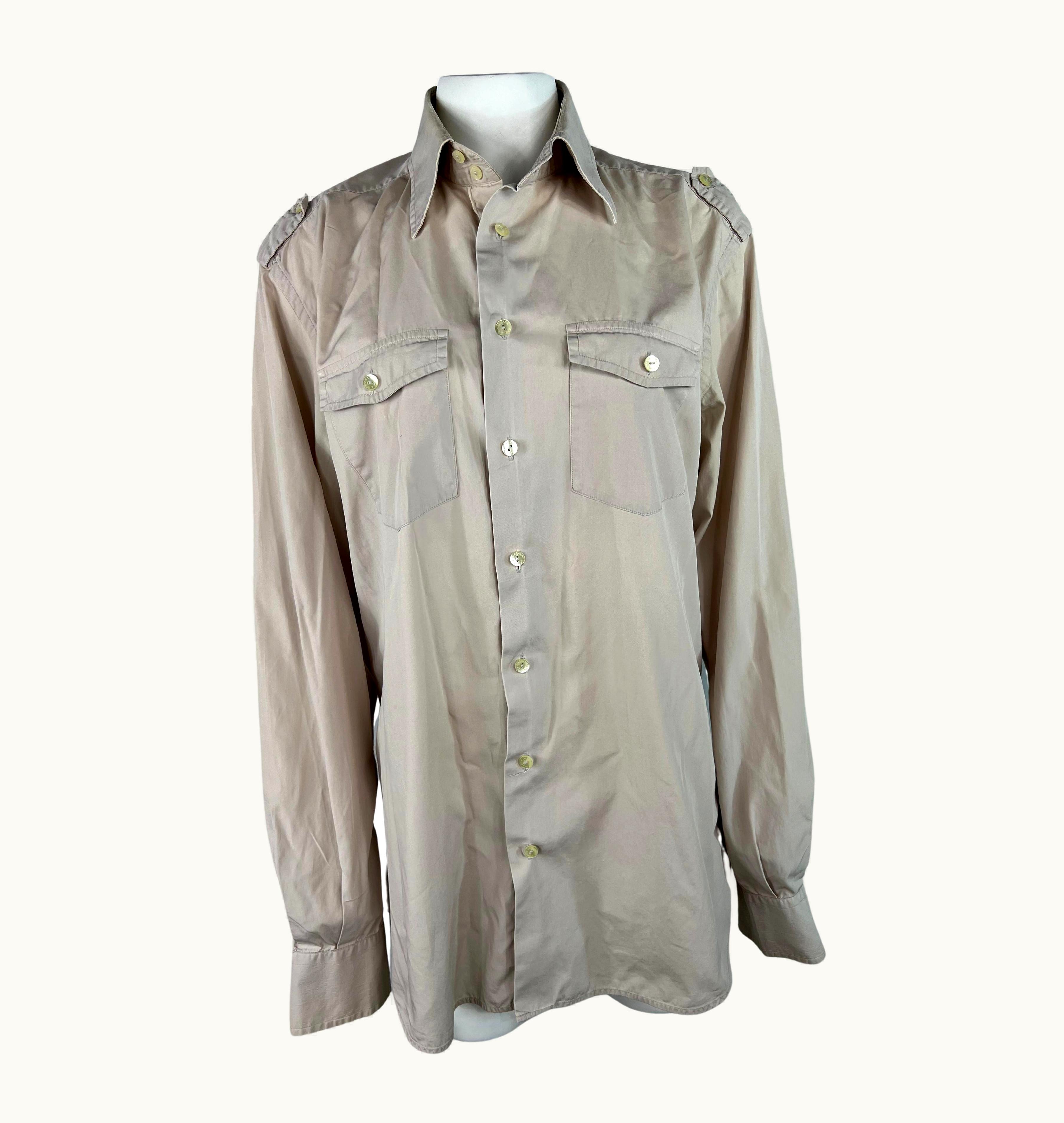 Dolce & Gabbana Dolce & Gabbana Beige Button Down Shirt