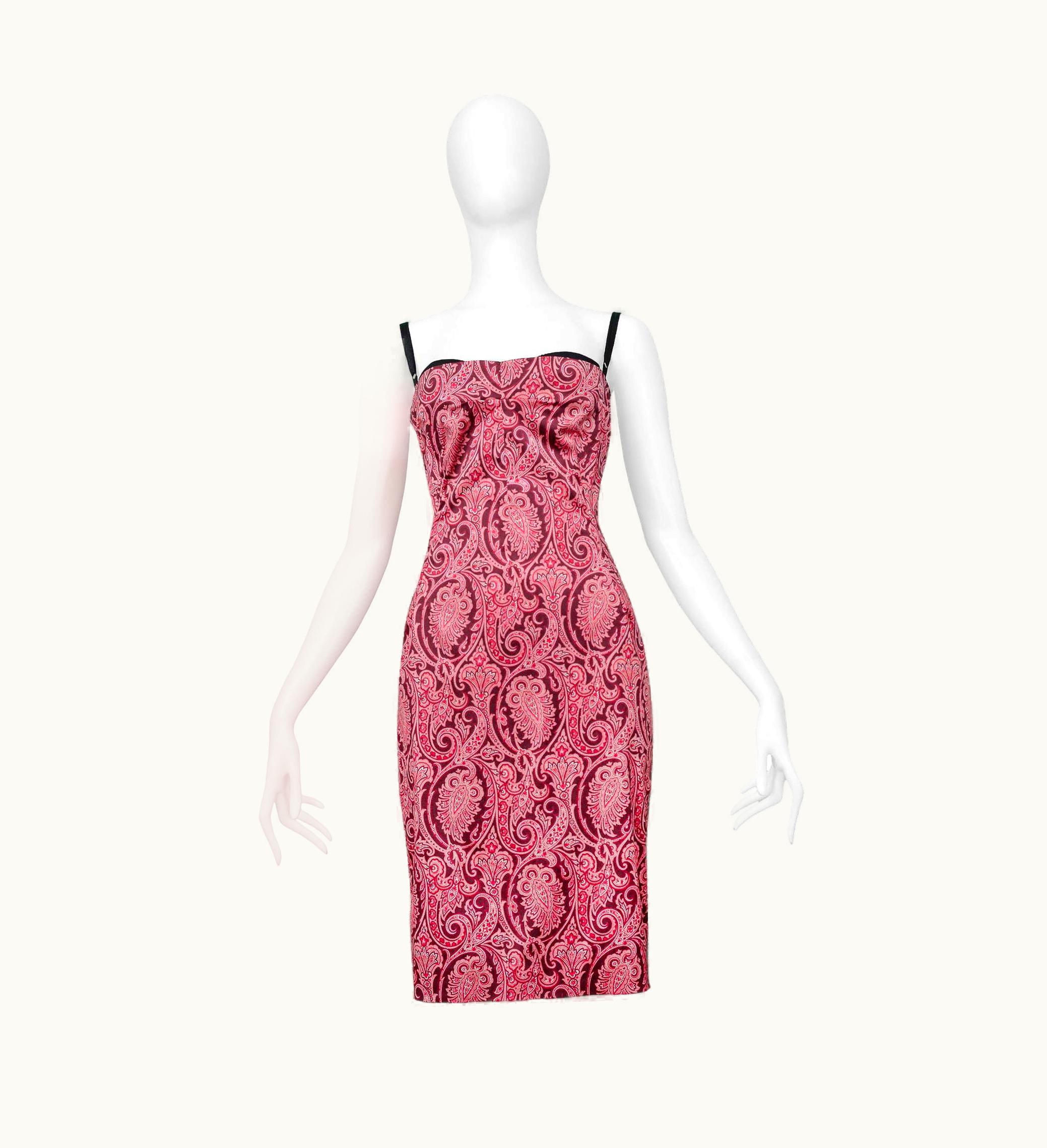 Dolce & Gabbana Dolce & Gabbana Pink Paisley Body-Con Dress