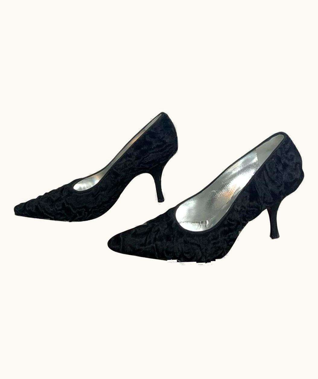 Dolce & Gabbana Dolce & Gabbana Exotic Leathers Heels In Black