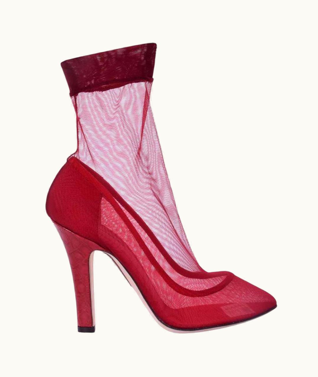 Dolce & Gabbana Dolce & Gabbana - Lace And Crocodile Pumps Red