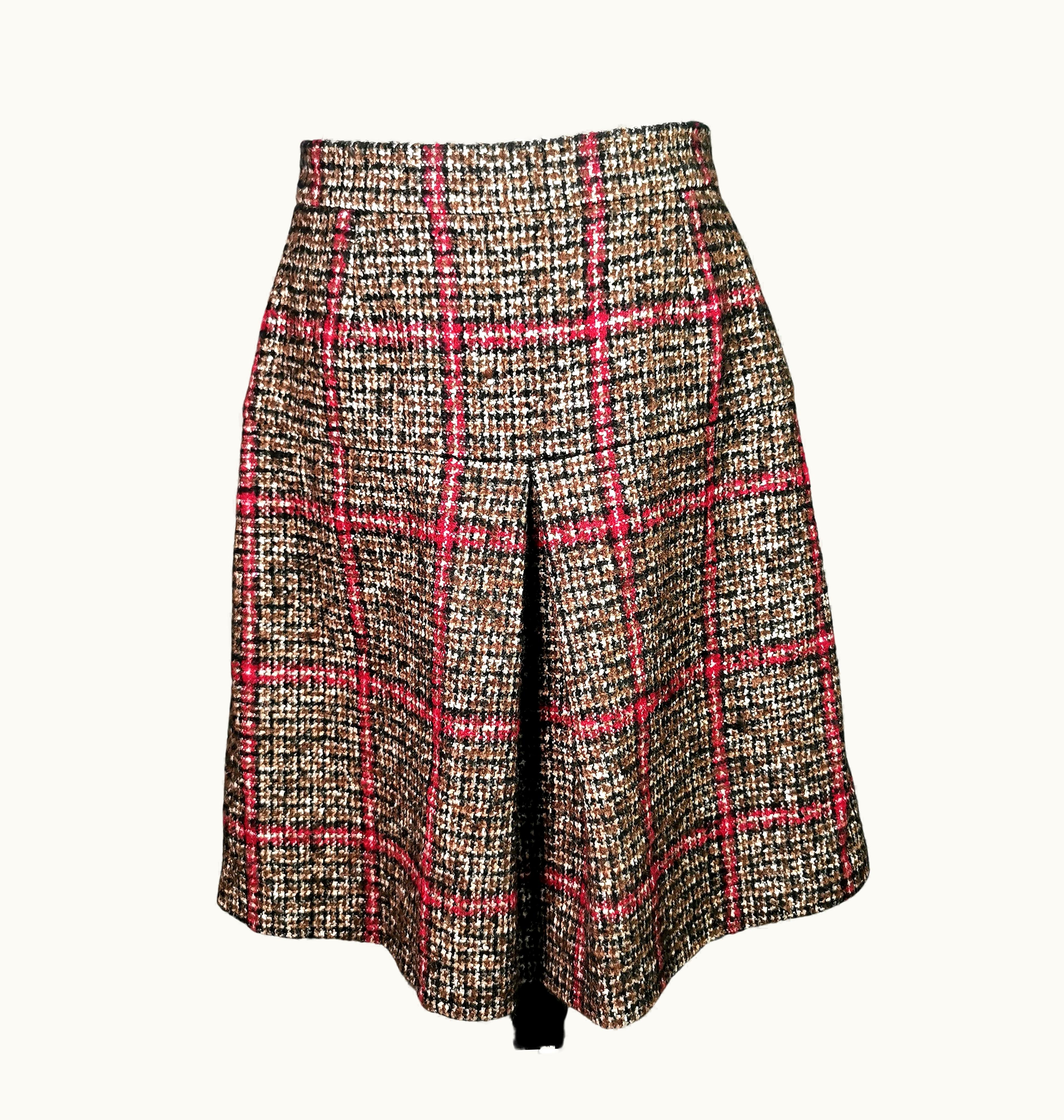 Dolce & Gabbana Dolce And Gabbana Tweed Pleat Front Skirt