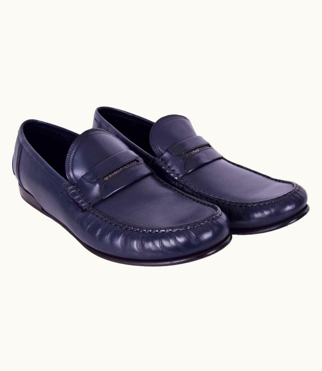 Dolce & Gabbana Dolce & Gabbana - Moccasins Genova With Logo Gray