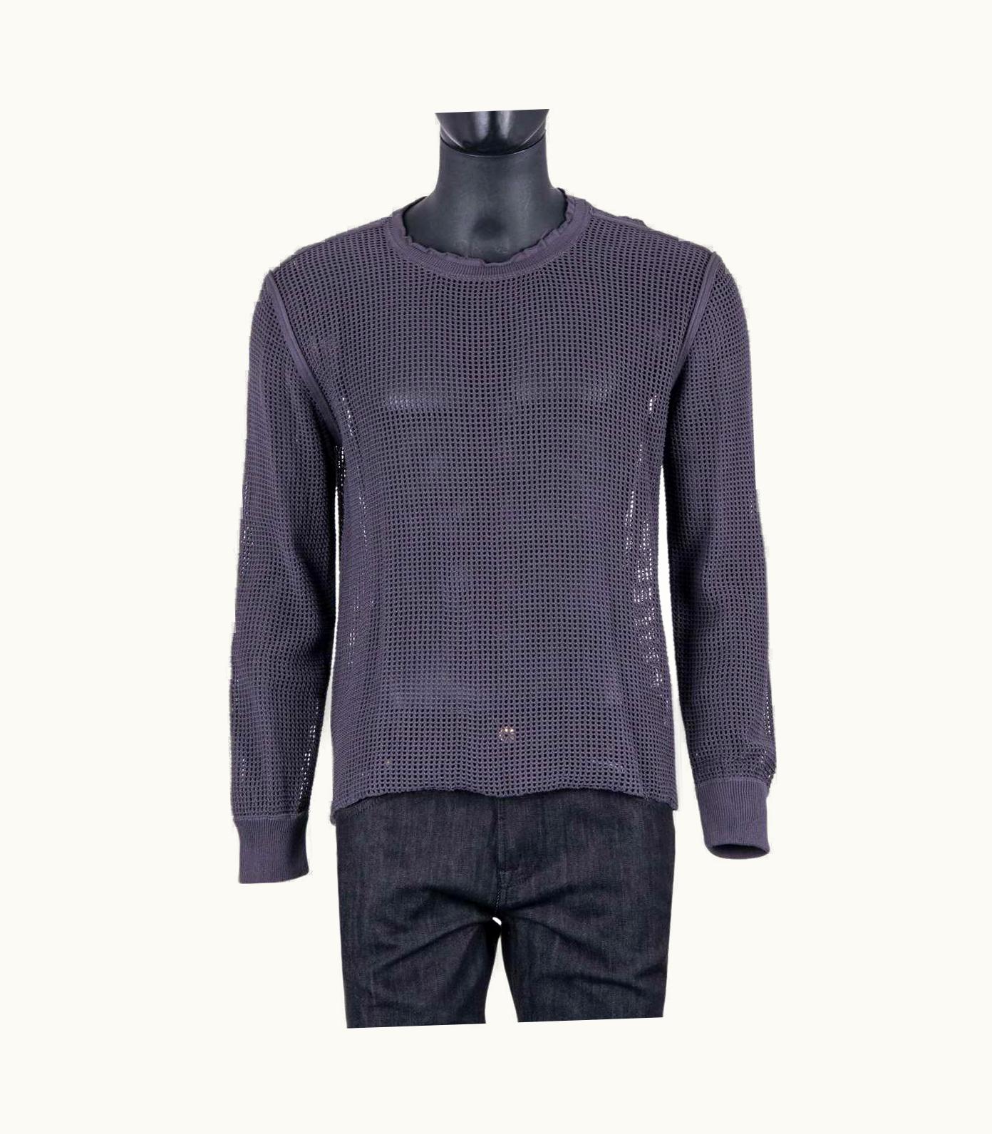 Dolce & Gabbana Dolce & Gabbana Cotton Net Sweater Gray UZ0608350