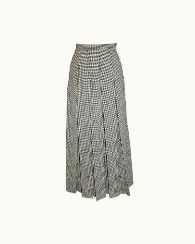 Dolce & Gabbana Dolce & Gabbana Black & White Checker Pleated Skirt