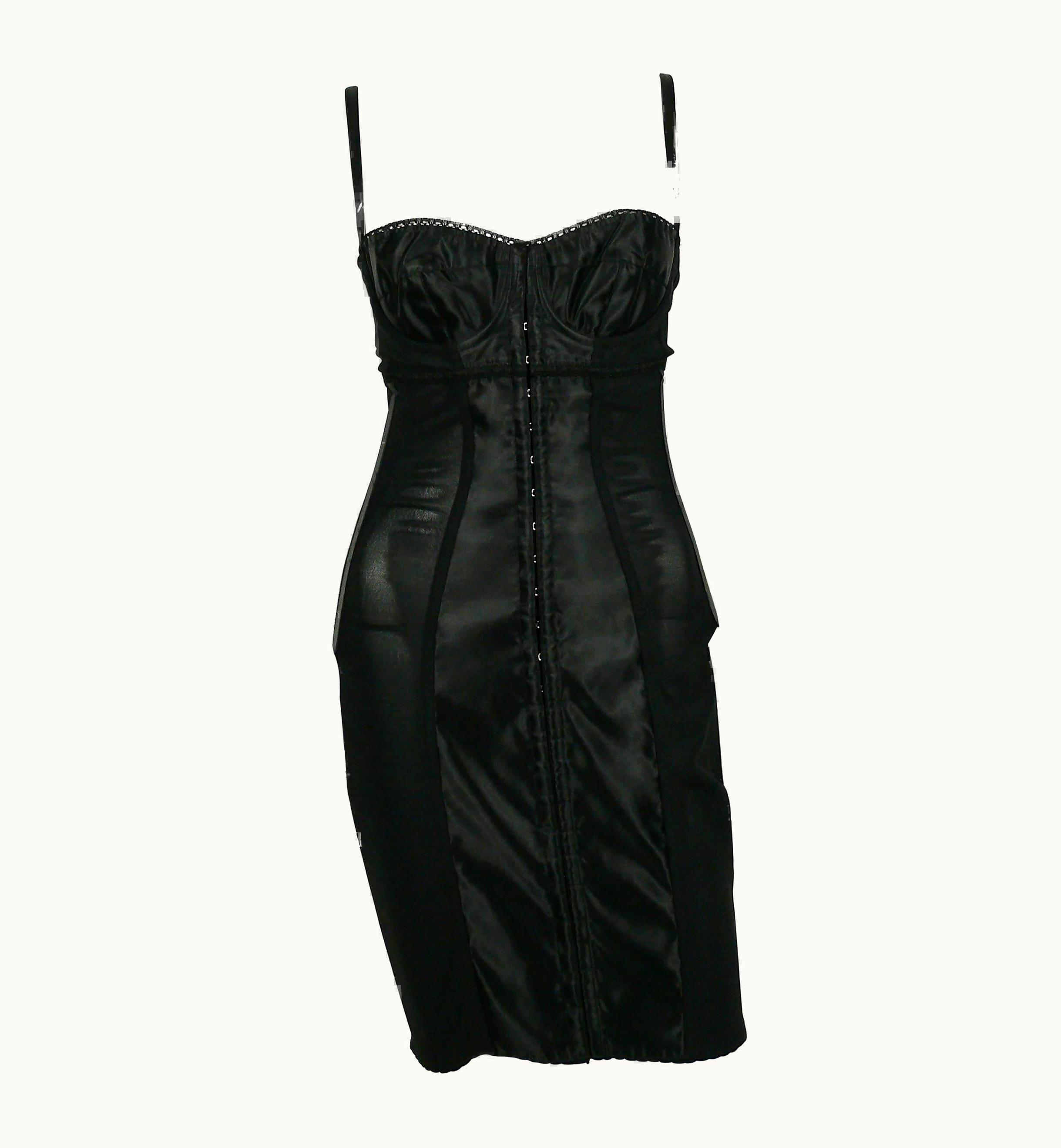 Dolce & Gabbana Dolce & Gabbana Black Lingerie Corset Bustier Dress