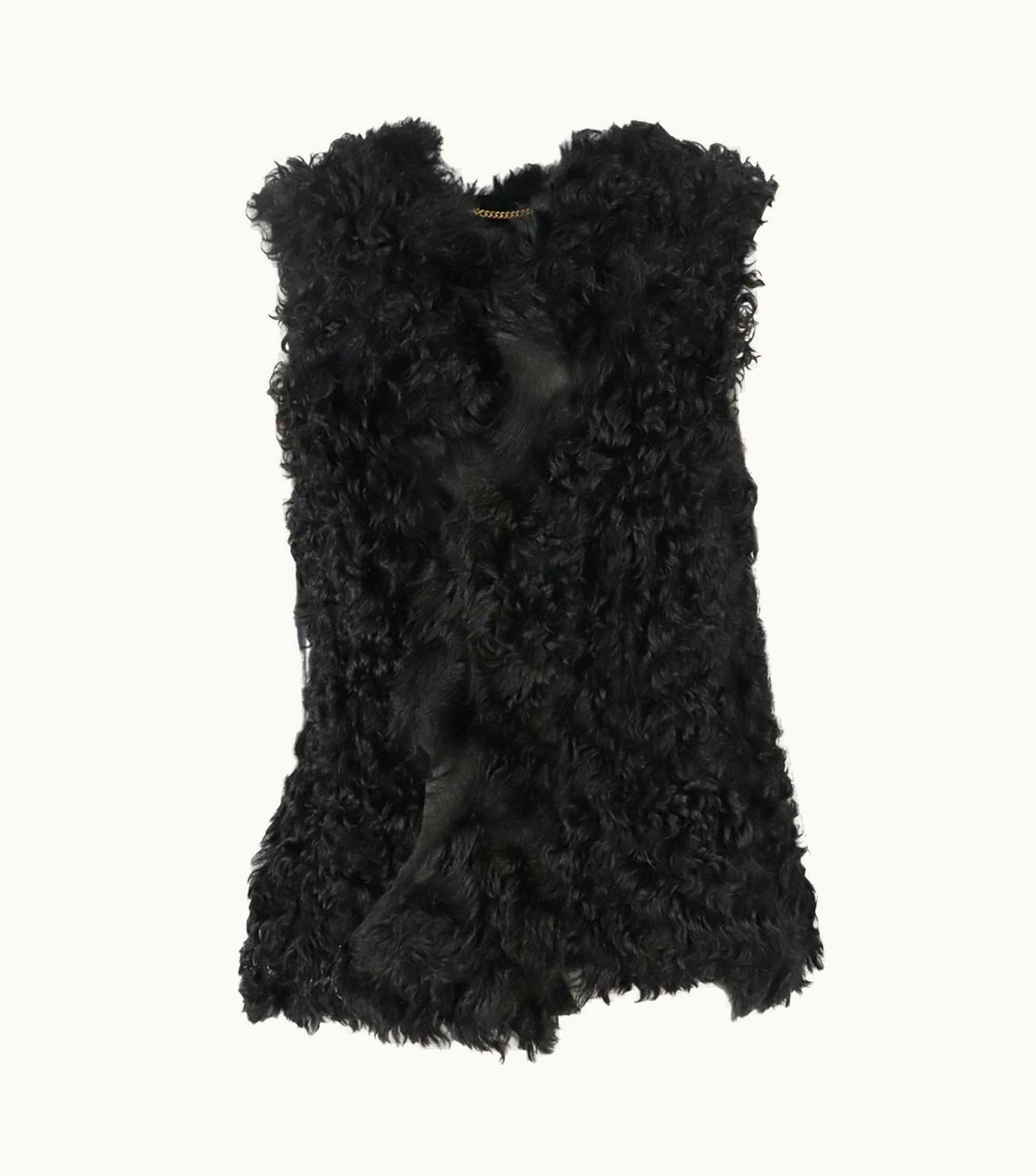 Dolce & Gabbana Dolce And Gabbana Reversible Shearling Gilet Small