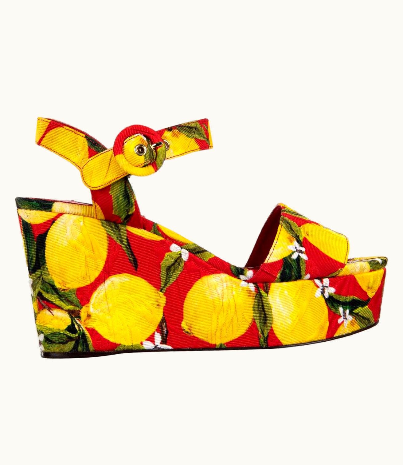 Dolce & Gabbana Dolce & Gabbana - Lemon Plateau Sandals Bianca Red