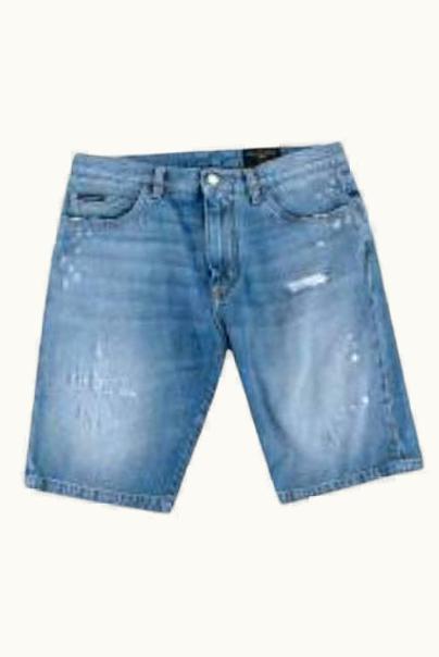 Dolce & Gabbana Dolce & Gabbana Distressed Mid Blue Denim Shorts UZ0608399