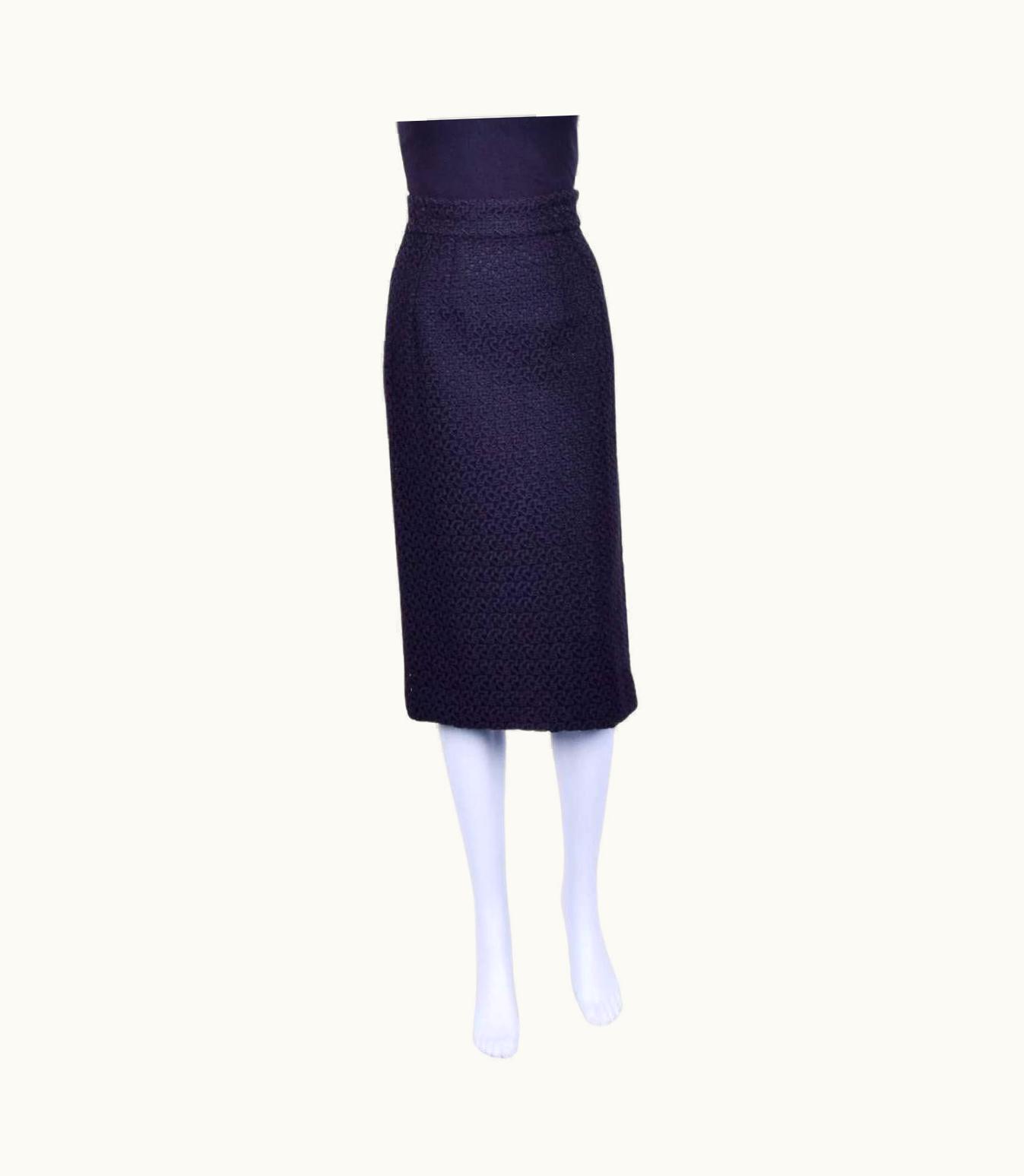 Dolce & Gabbana Dolce & Gabbana - Long Knitted Wool Skirt Black