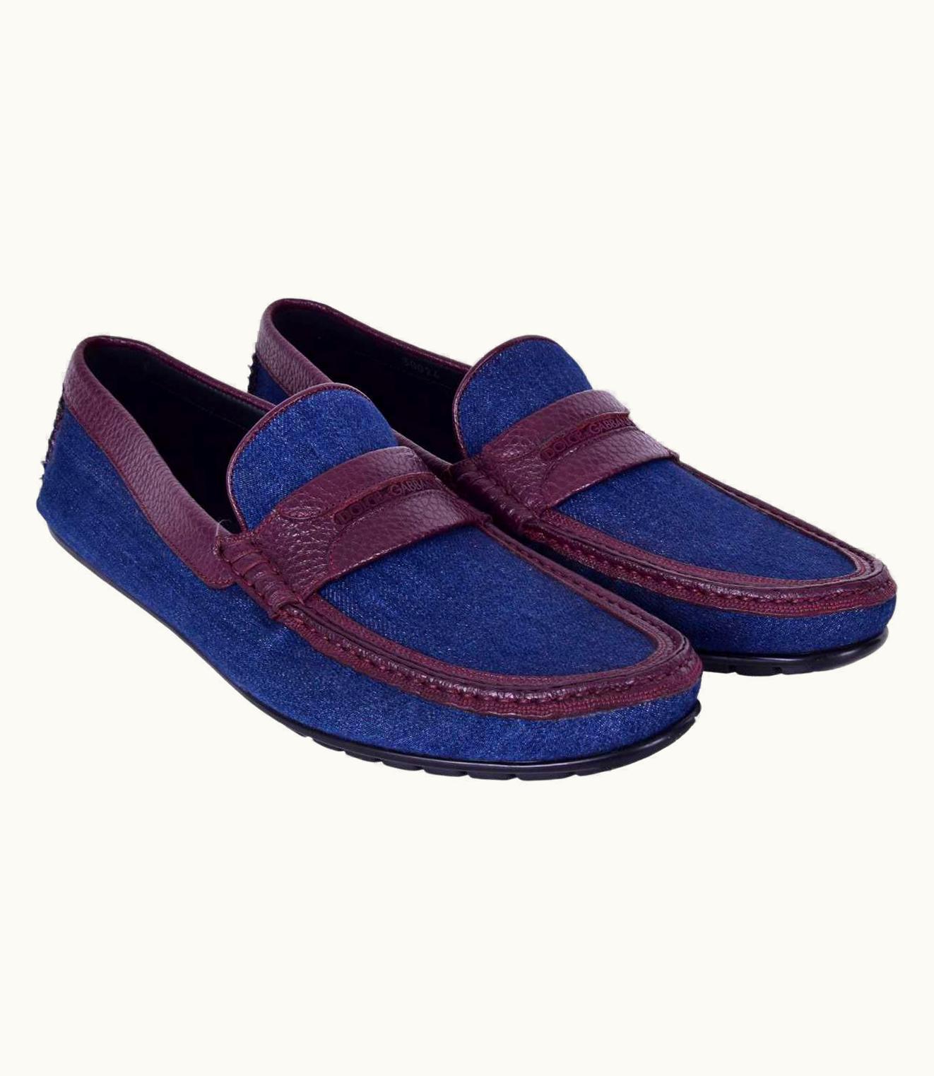Dolce & Gabbana Dolce & Gabbana - Denim Leather Moccasins Ragusa Blue