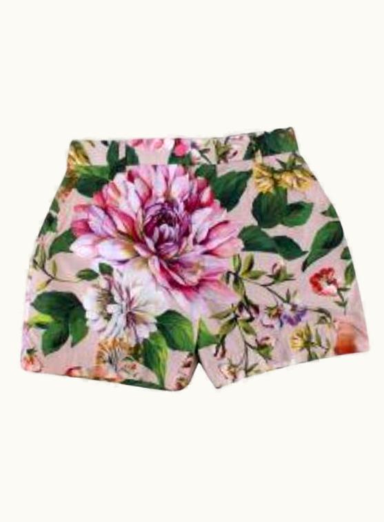 Dolce & Gabbana Dolce & Gabbana Pink Cotton Floral Print Shorts
