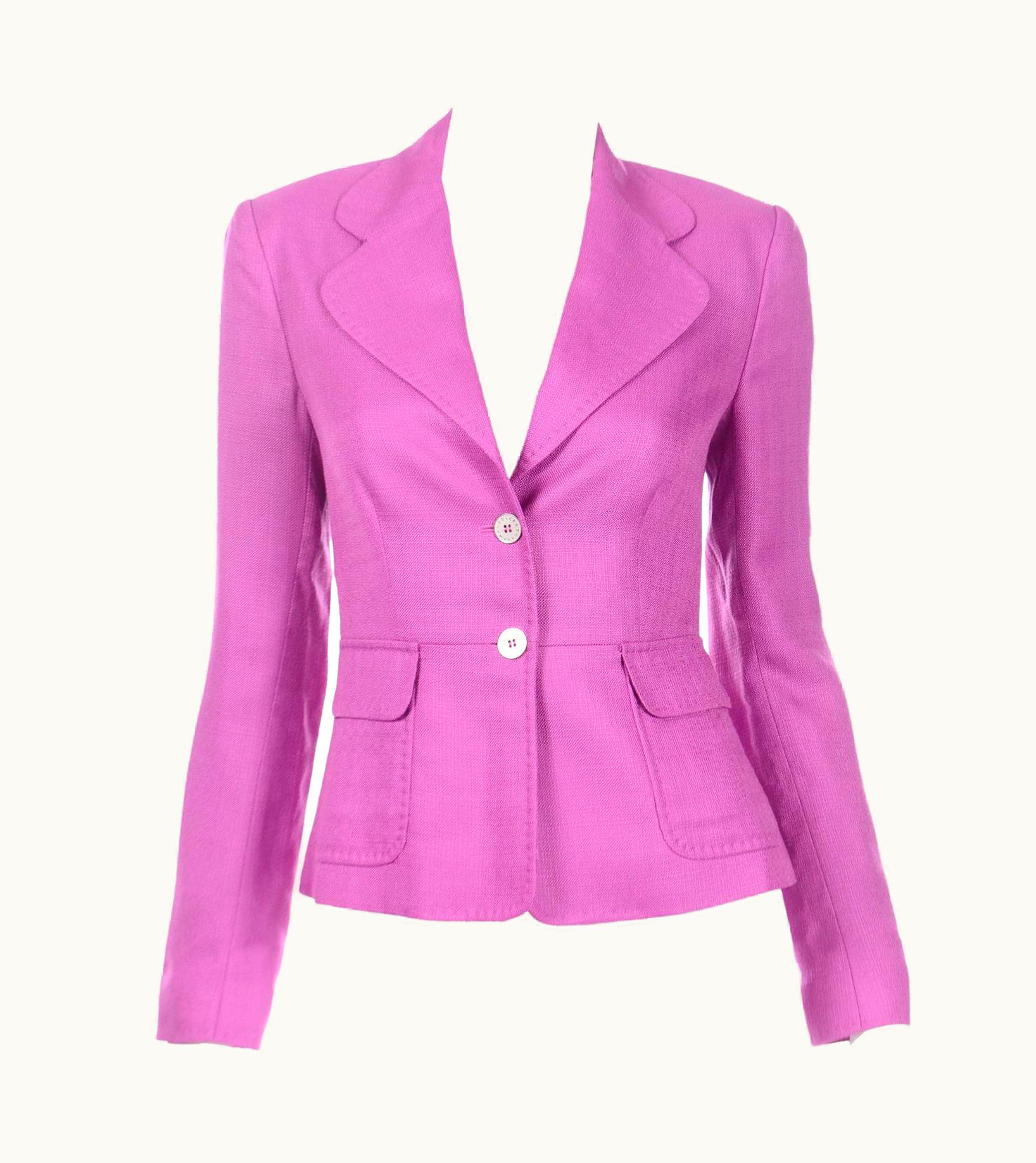 Dolce & Gabbana Dolce & Gabbana Purple Fitted Blazer Style Jacket