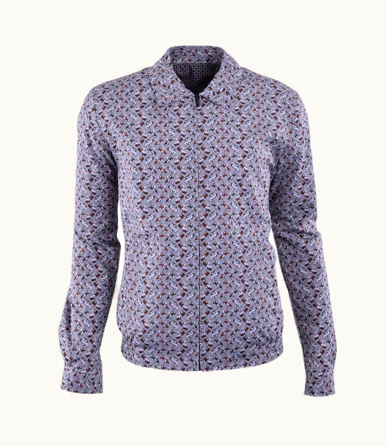 Dolce & Gabbana Dolce & Gabbana - Reversible Car Print Jacket Grey