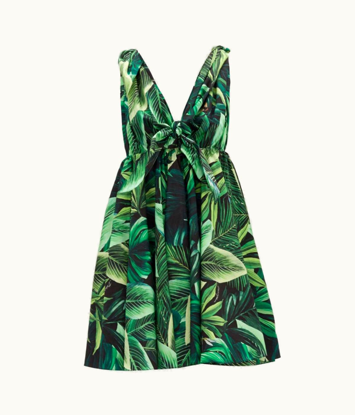 Dolce & Gabbana Iconic Dolce & Gabbana' Green Sicilian Jungle Dress