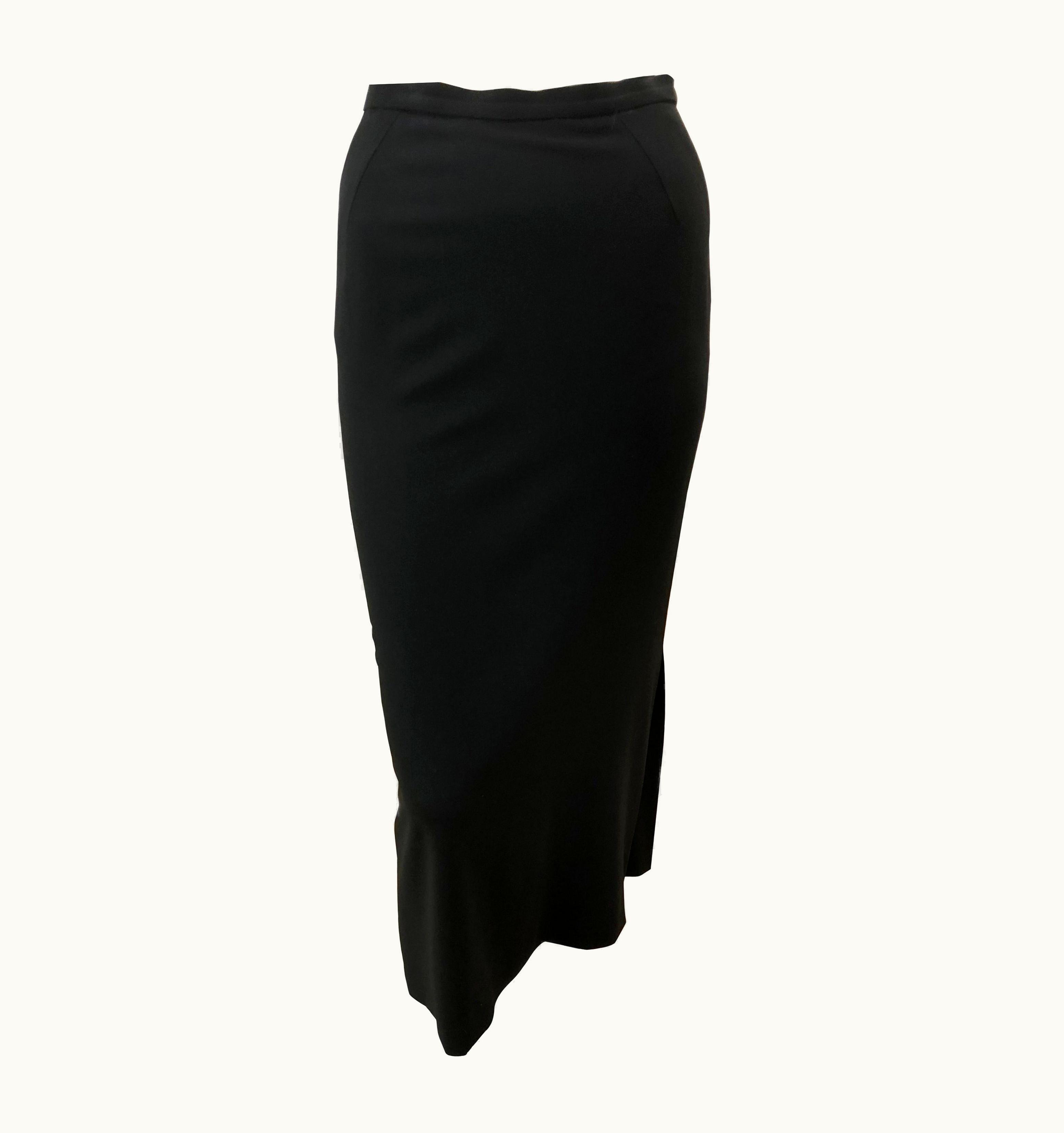 Dolce & Gabbana Dolce & Gabbana Black Fine Wool Skirt, 1990s UZ0608491