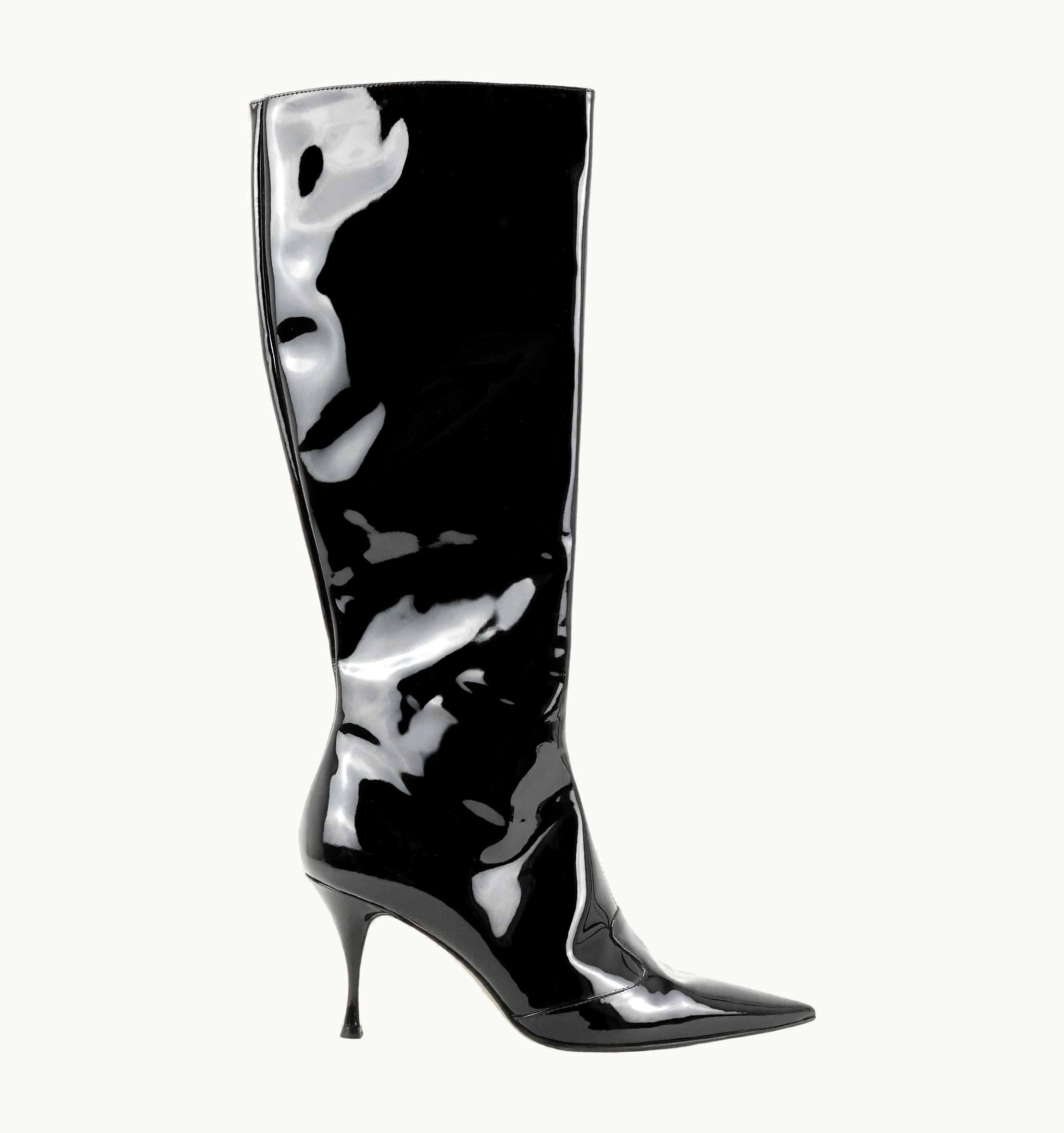 Dolce & Gabbana Dolce E Gabbana High Boots In Patent Leather
