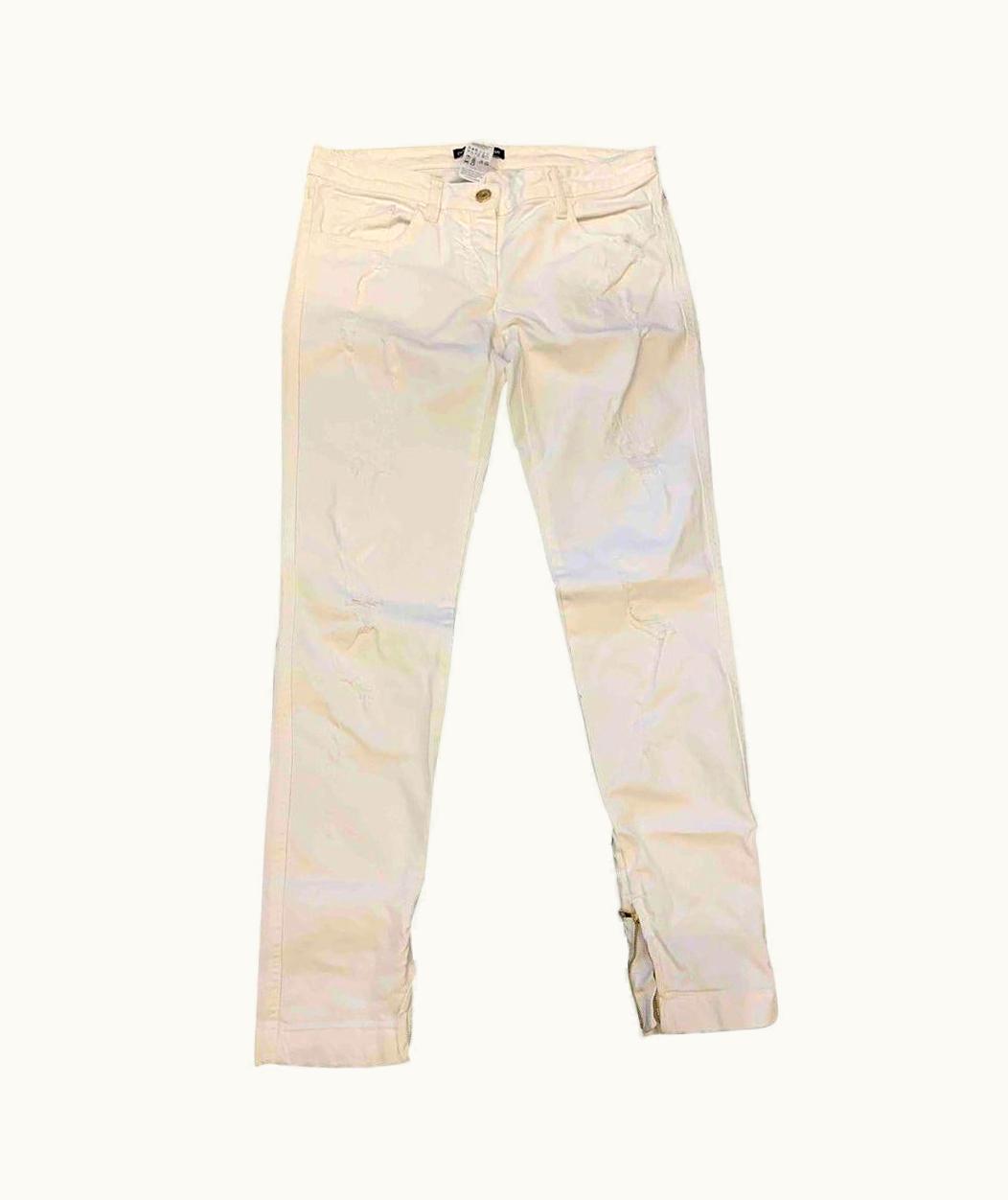 Dolce & Gabbana Dolce & Gabbana Slim Cotton Ripped Jeans In White