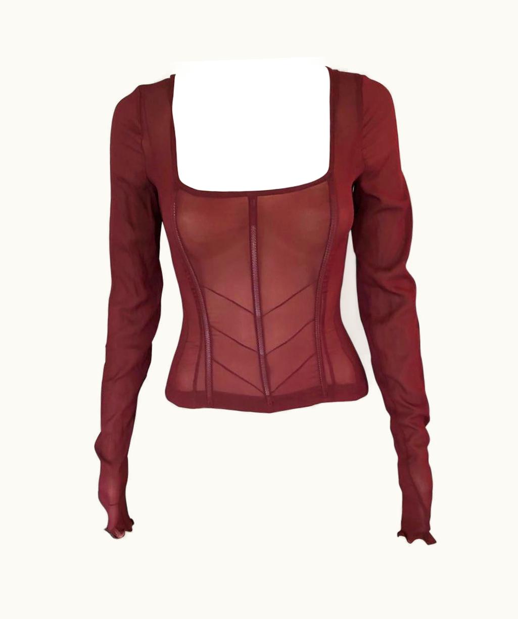 Dolce & Gabbana Dolce & Gabbana Vintage Unworn Sheer Silk Corset Top